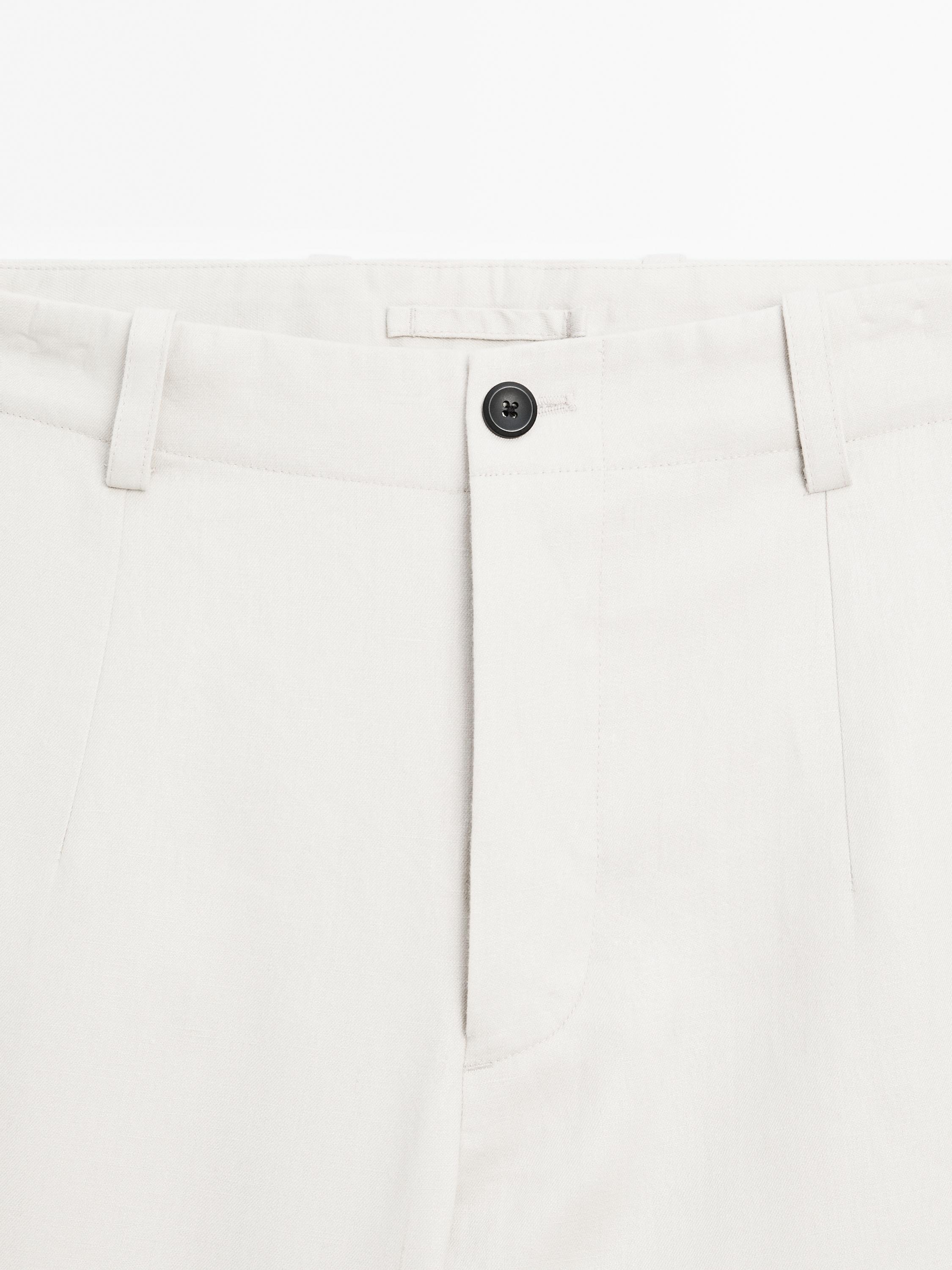 100% linen trousers