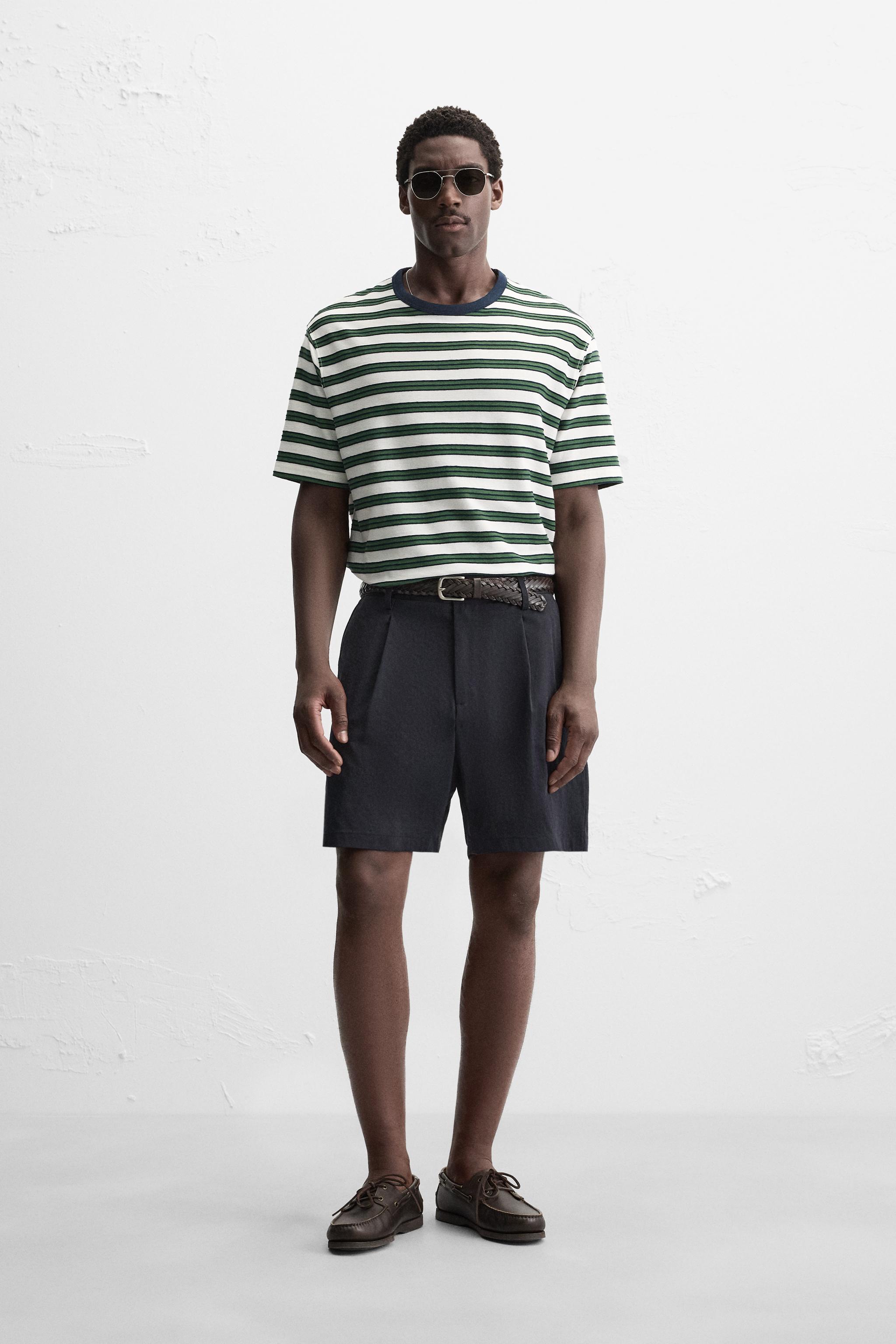 STRIPED JACQUARD T-SHIRT