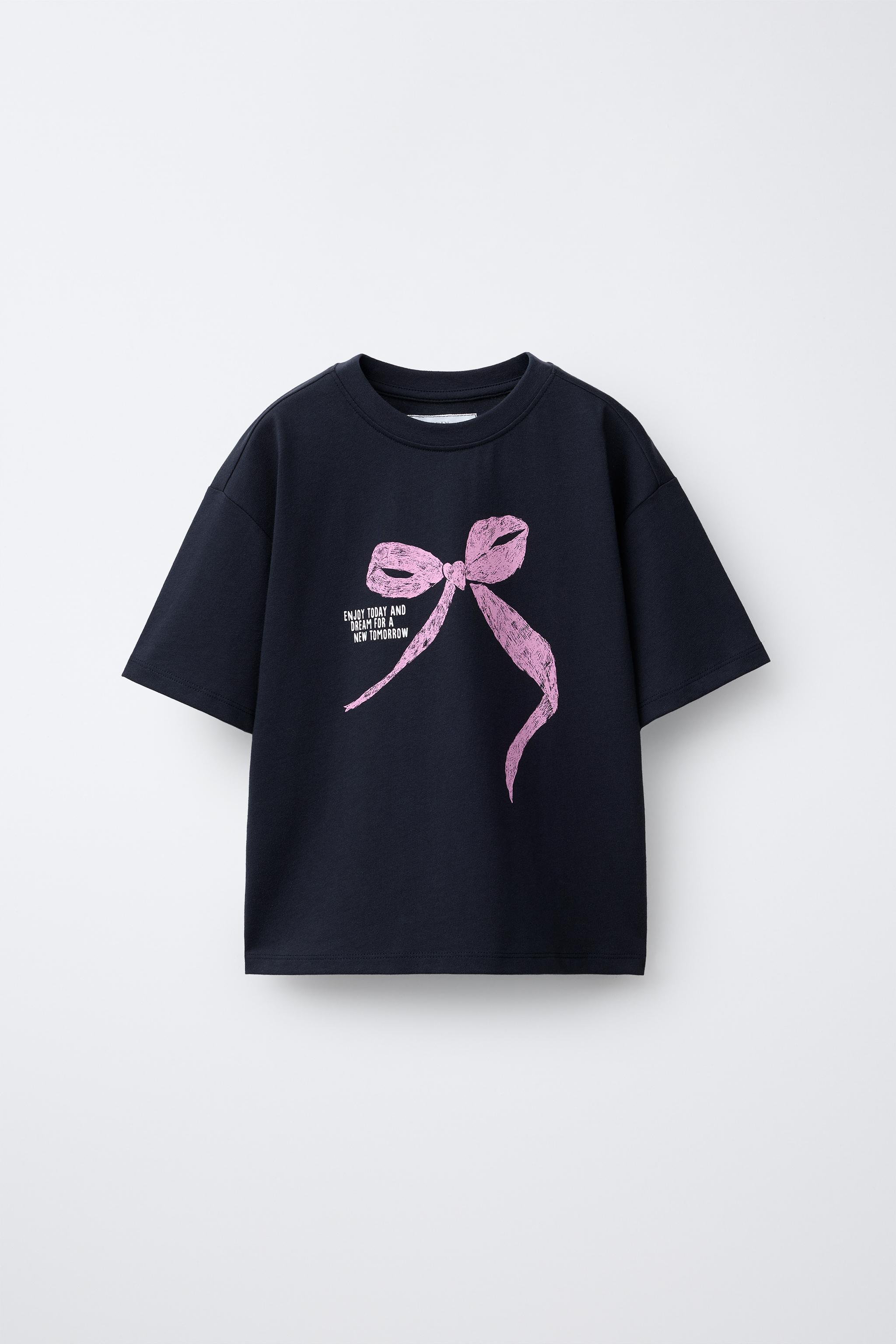 BOW PRINT T-SHIRT