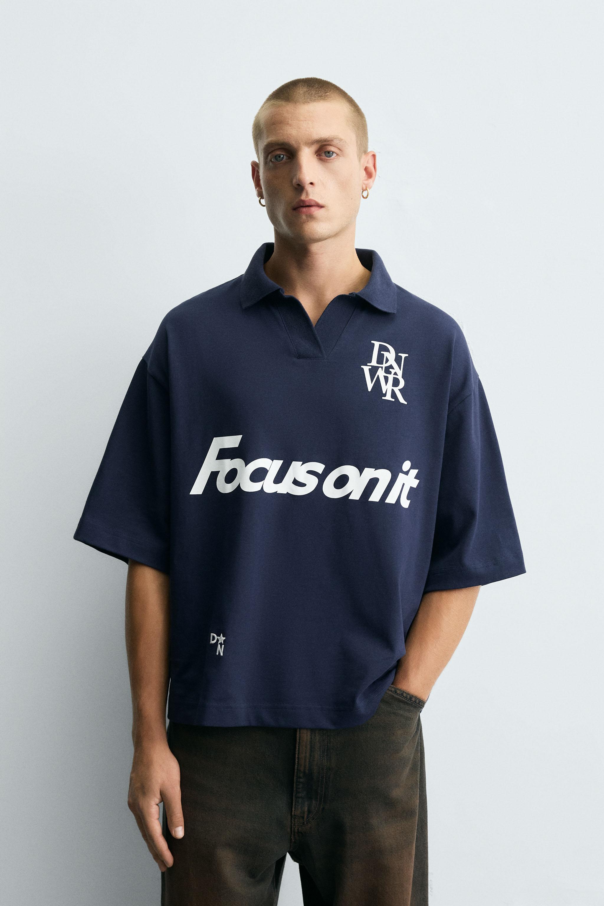 RETRO SOCCER PRINTED POLO SHIRT