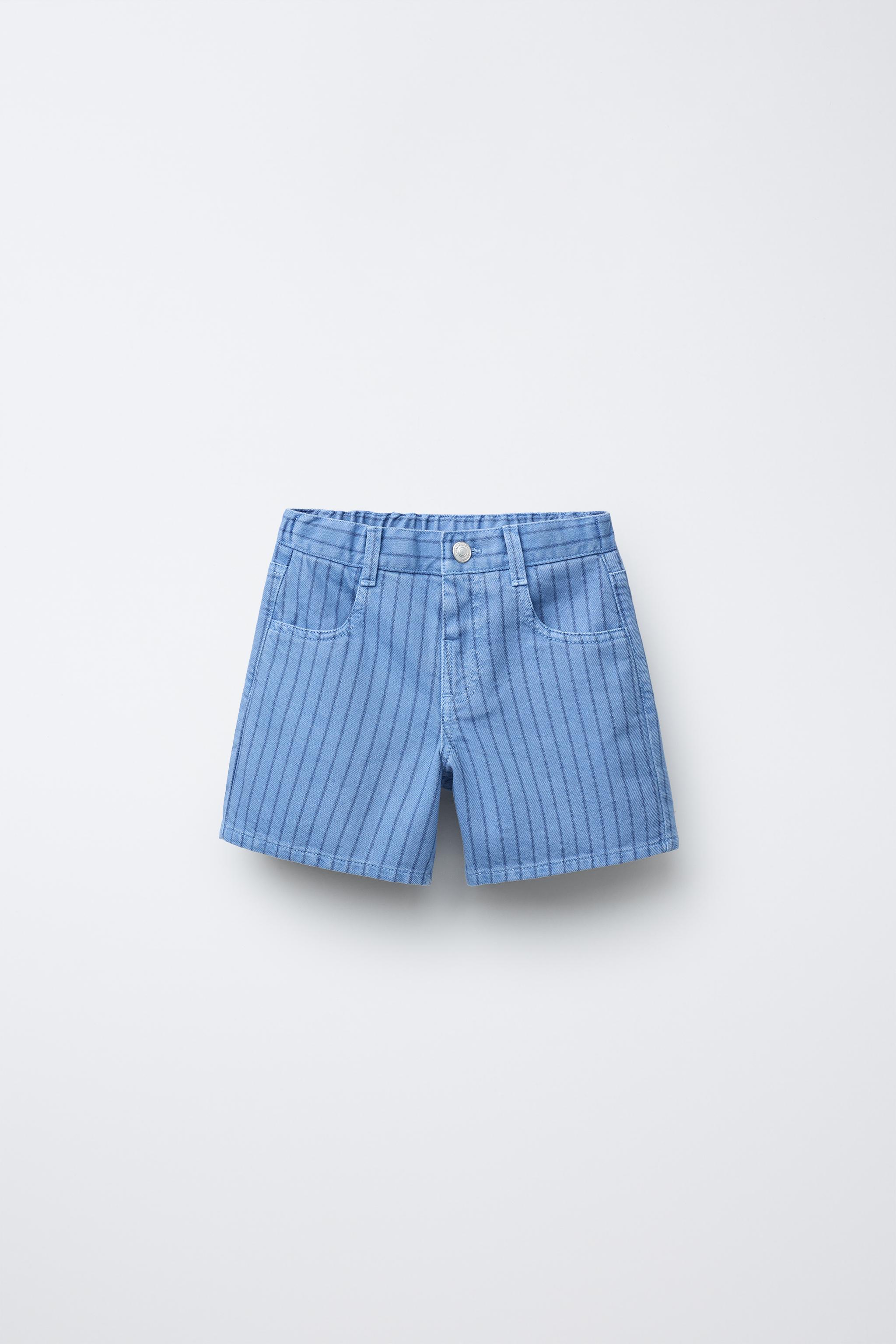STRIPED TWILL SHORTS