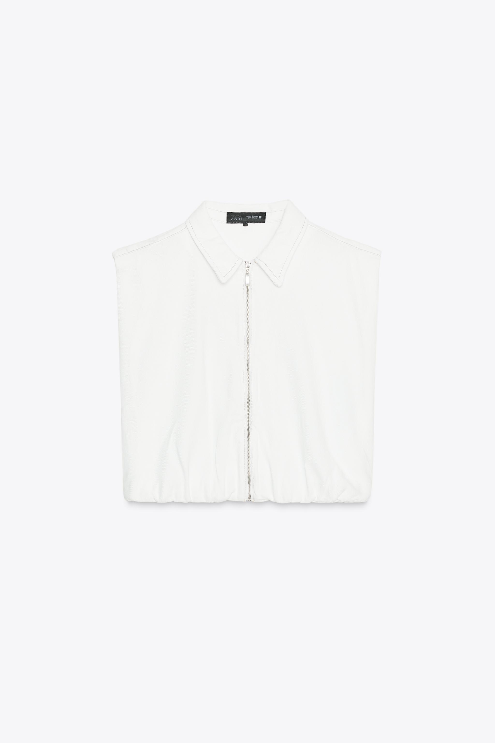 TOPSTITCHING ELASTIC HEM VEST