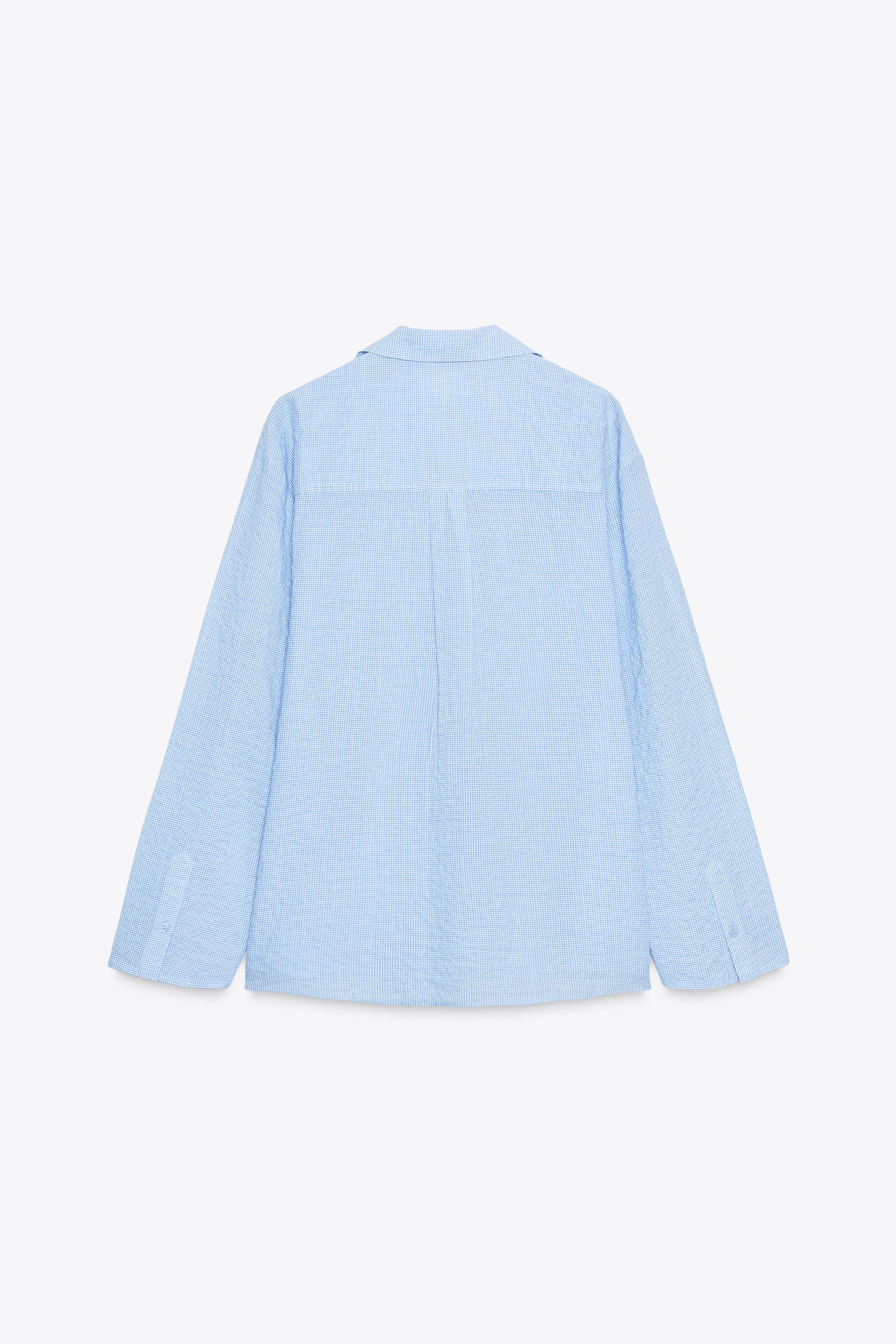 ZW COLLECTION TEXTURED OVERSIZED SHIRT