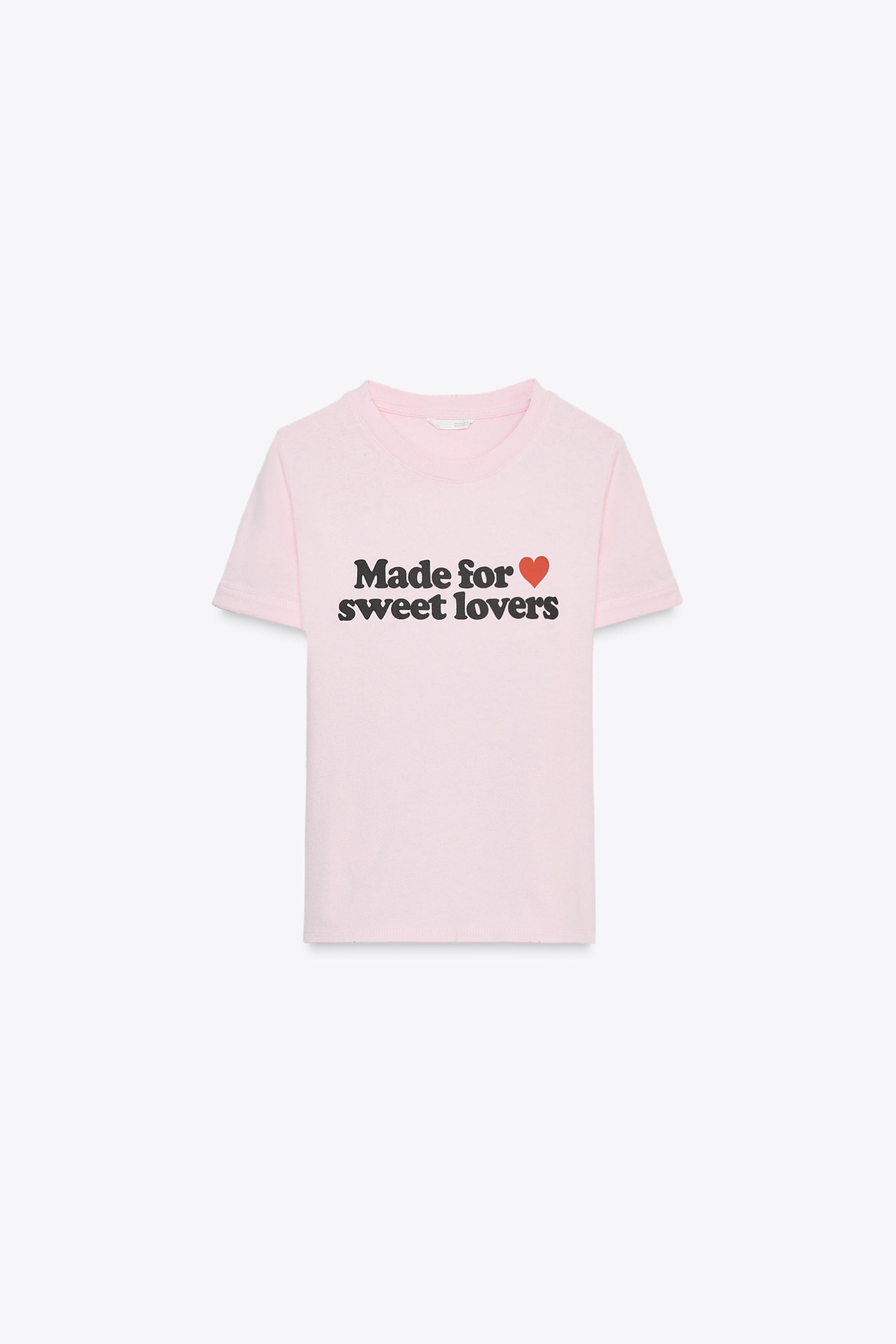 COTTON T-SHIRT WITH TEXT AND RIPS
