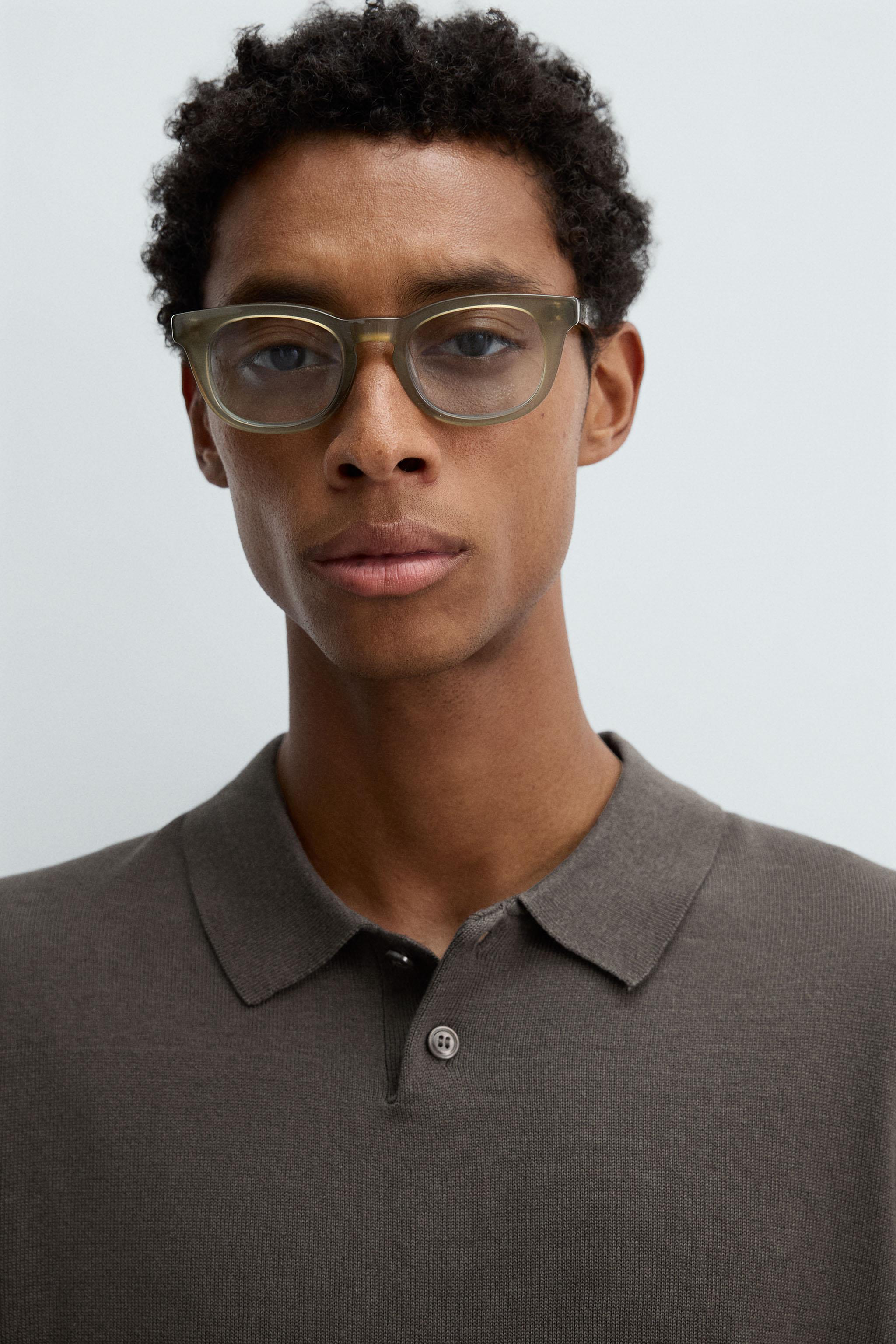 COTTON BLEND KNIT POLO SHIRT