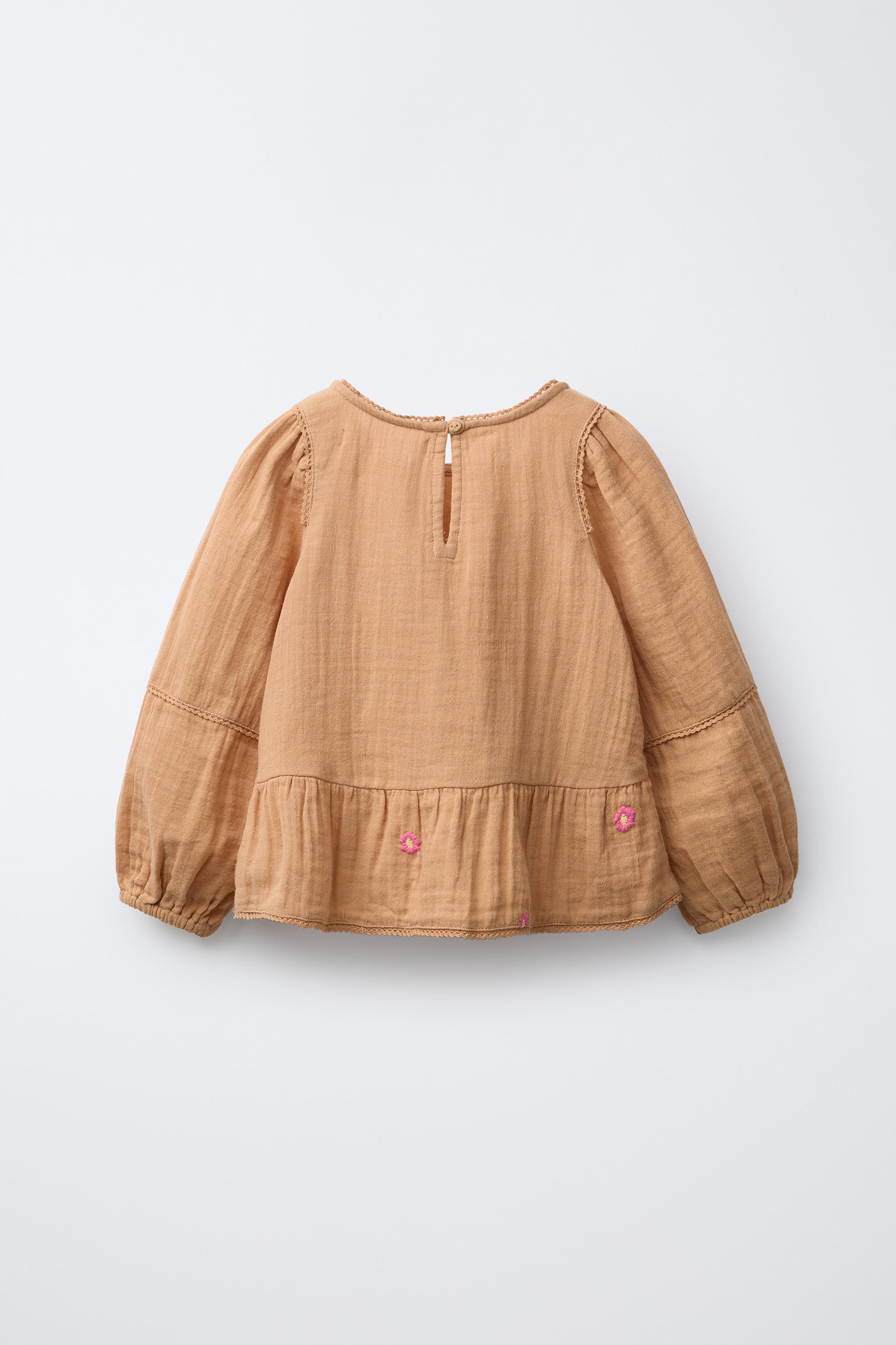 EMBROIDERED FLORAL TEXTURED BLOUSE