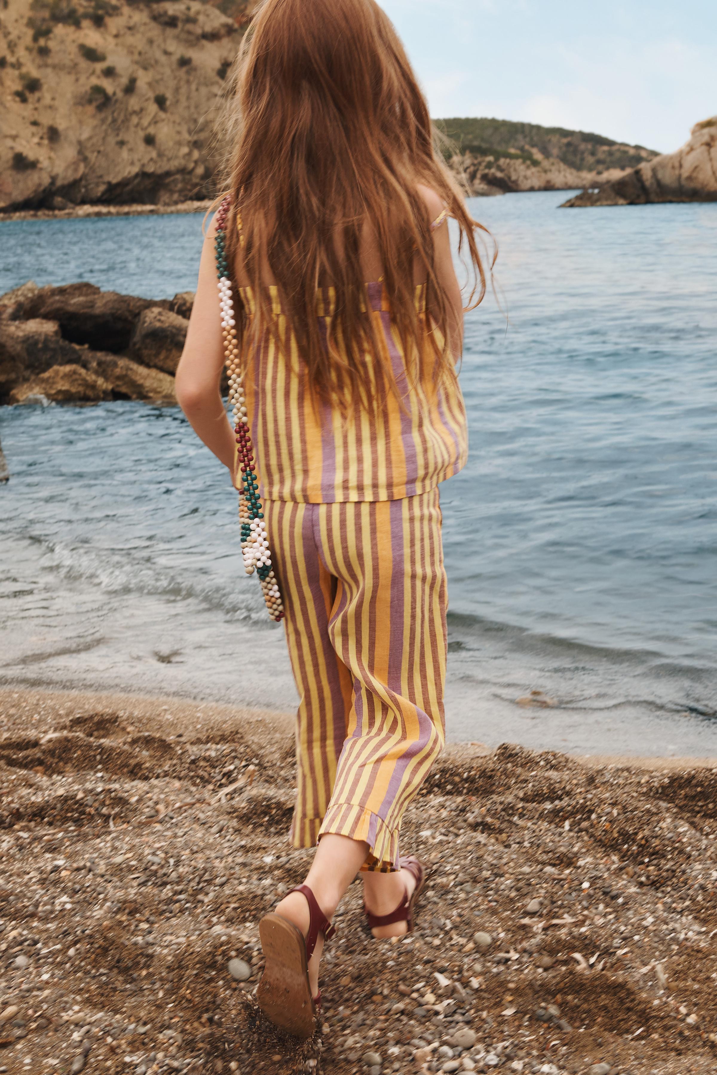 LIMITED EDITION STRIPED LINEN COTTON PANTS