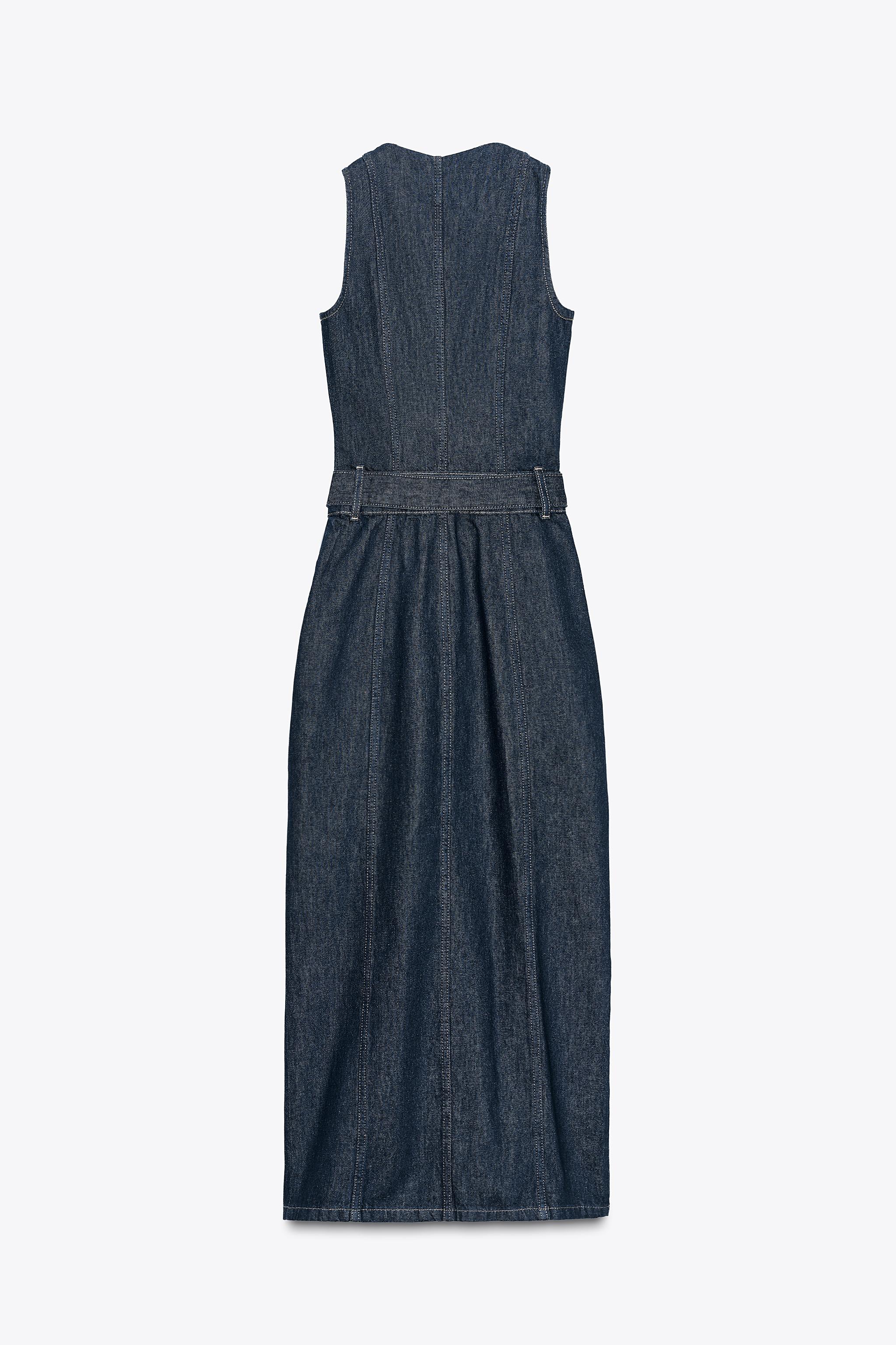 Z1975 BELTED DENIM DRESS