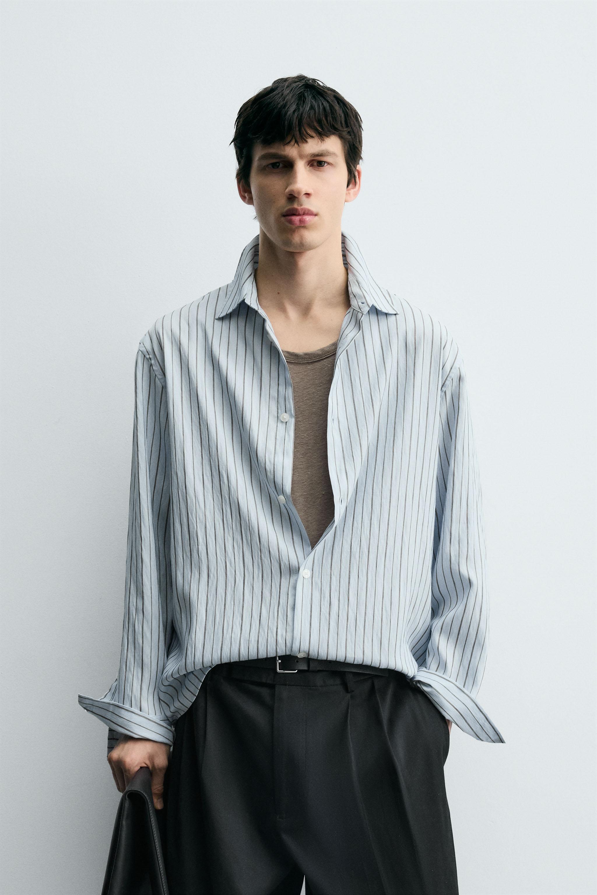 TEXTURED STRIPED SHIRT