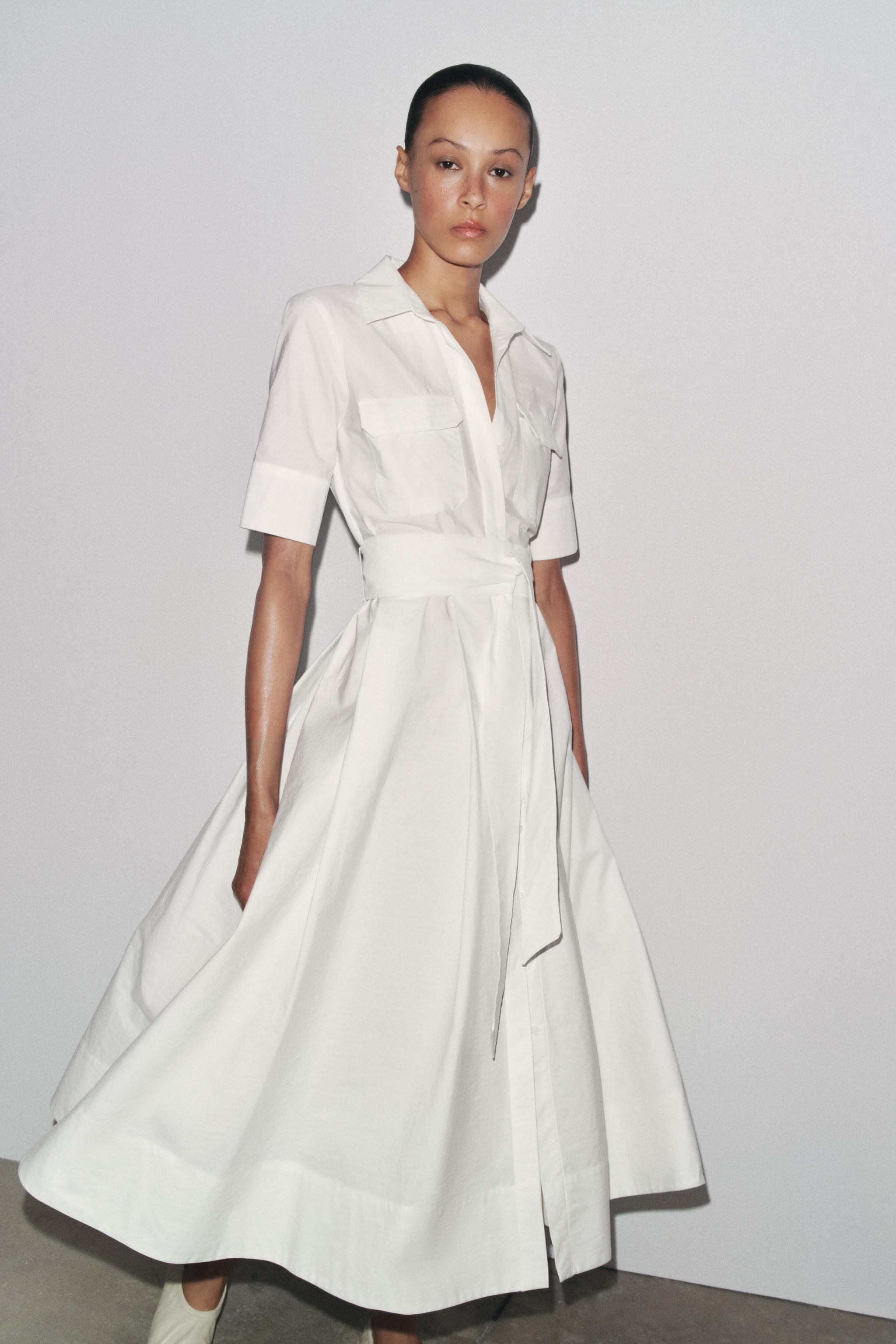 ZW COLLECTION POPLIN MIDI DRESS