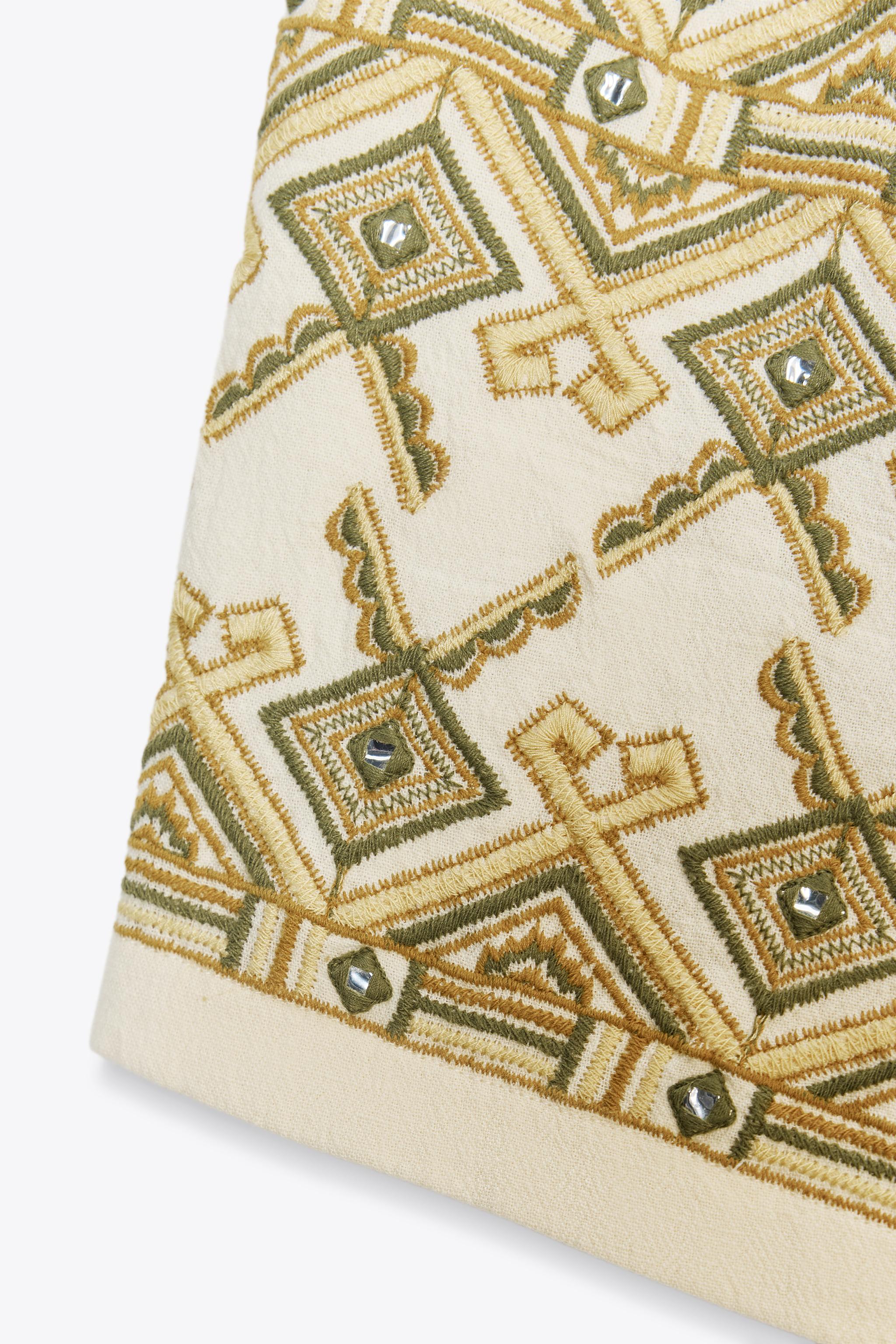 EMBROIDERED MIRROR SHORTS