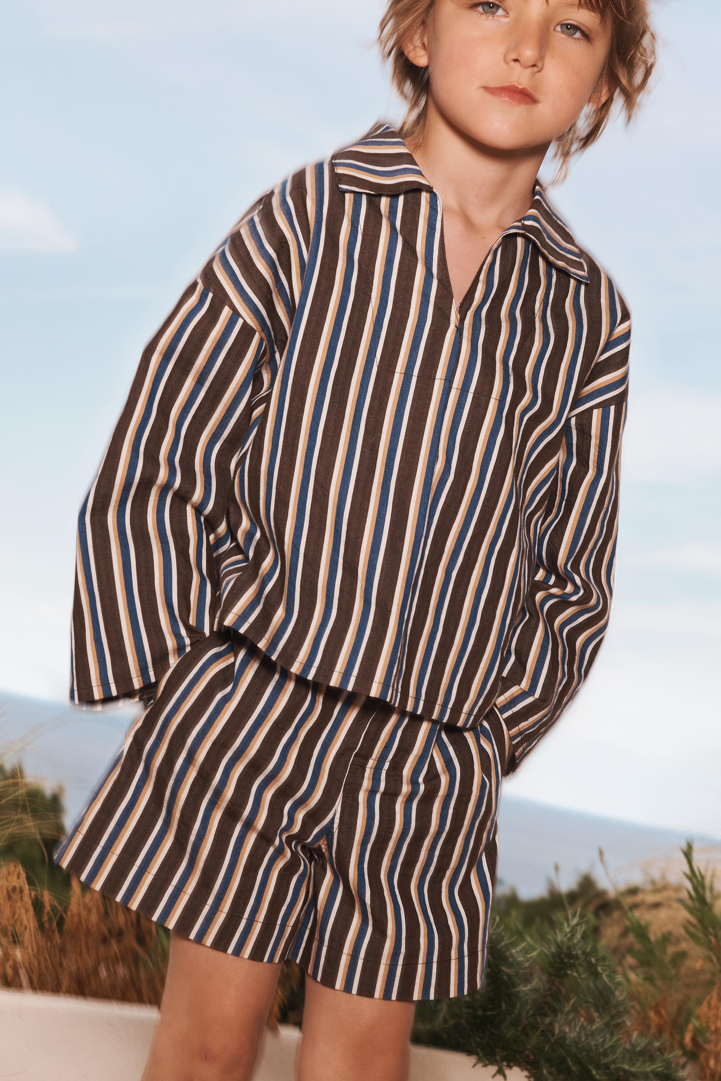 LIMITED EDITION STRIPED FLOWY SHIRT