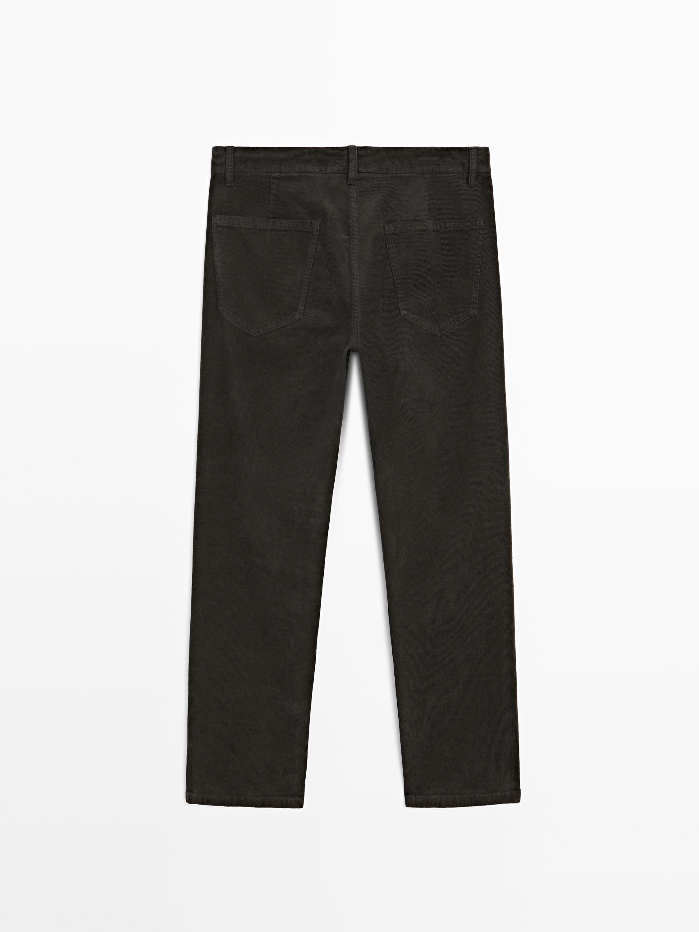 Slim fit corduroy denim trousers