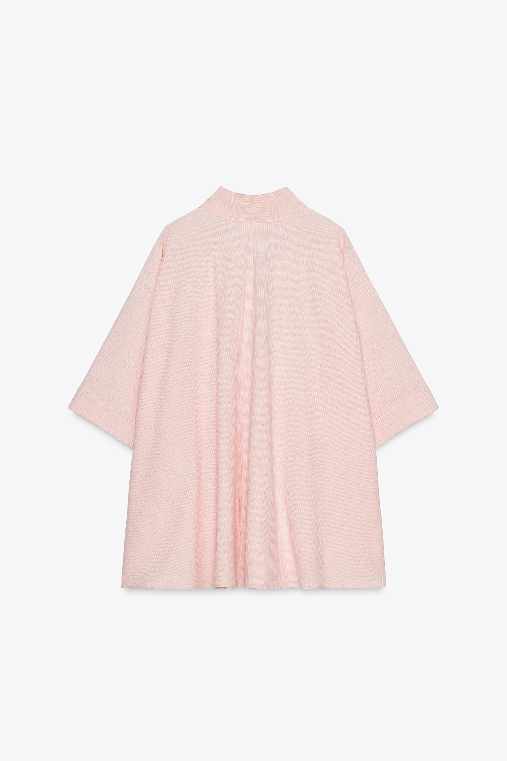 STRIPED OVERSIZED CAPE SHIRT ZW COLLECTION