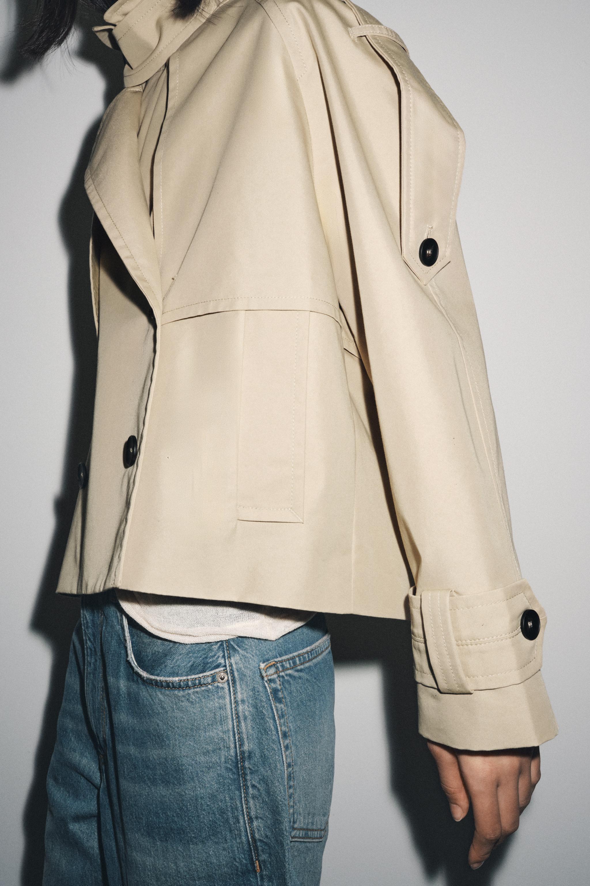SHORT WATER REPELLENT TRENCH COAT ZW COLLECTION