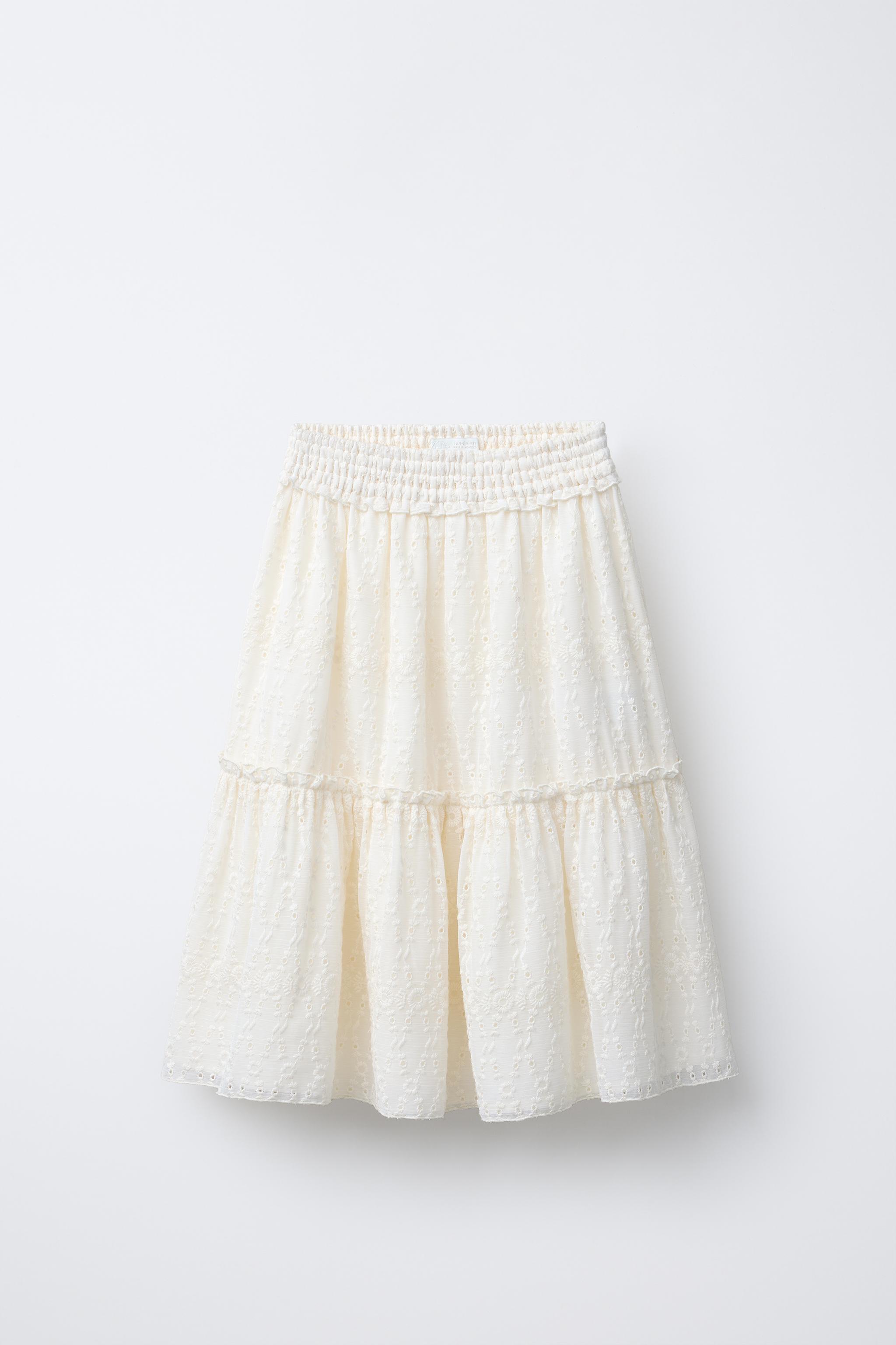 EMBROIDERED MIDI SKIRT