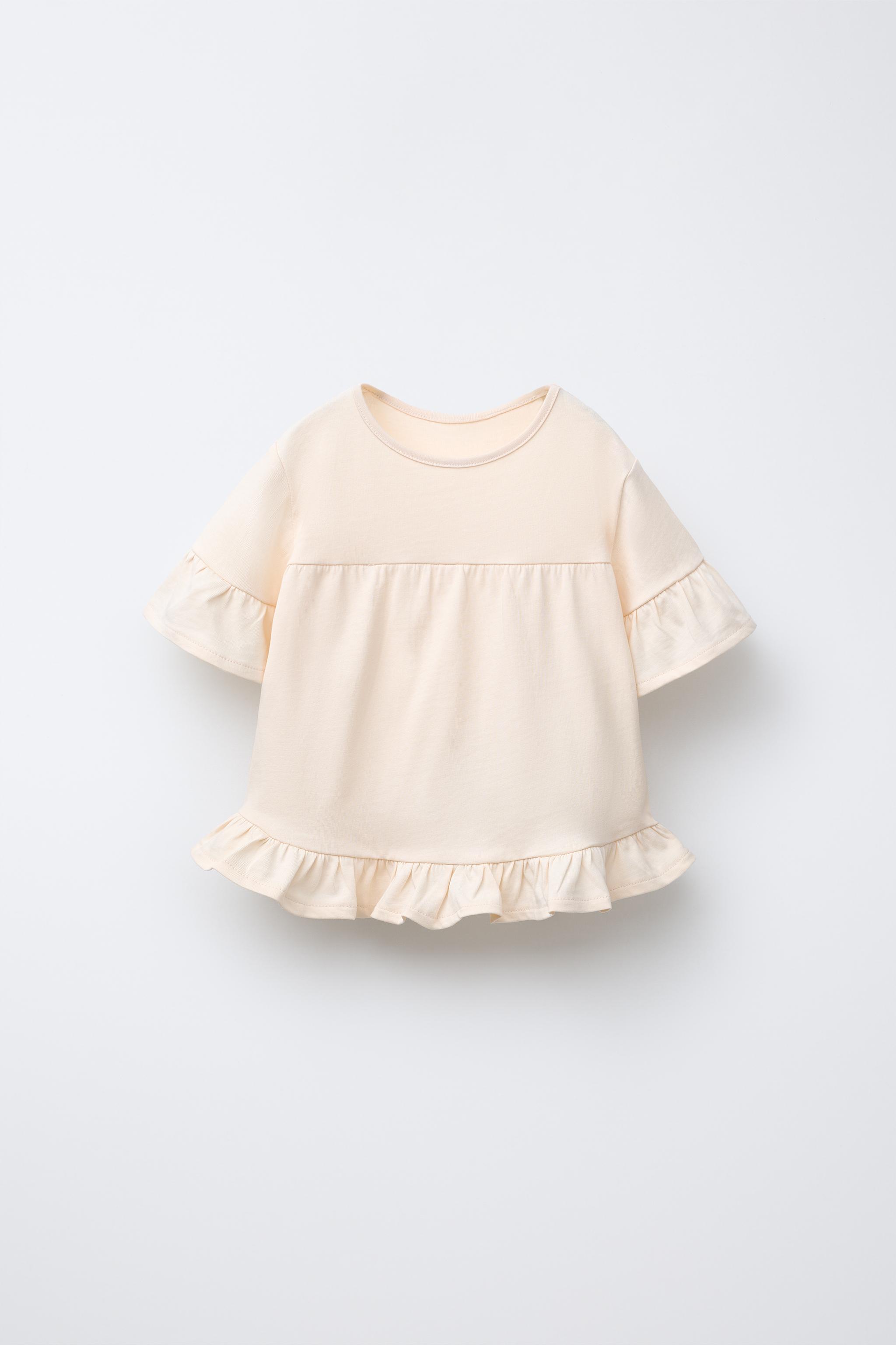 PLAIN RUFFLED T-SHIRT