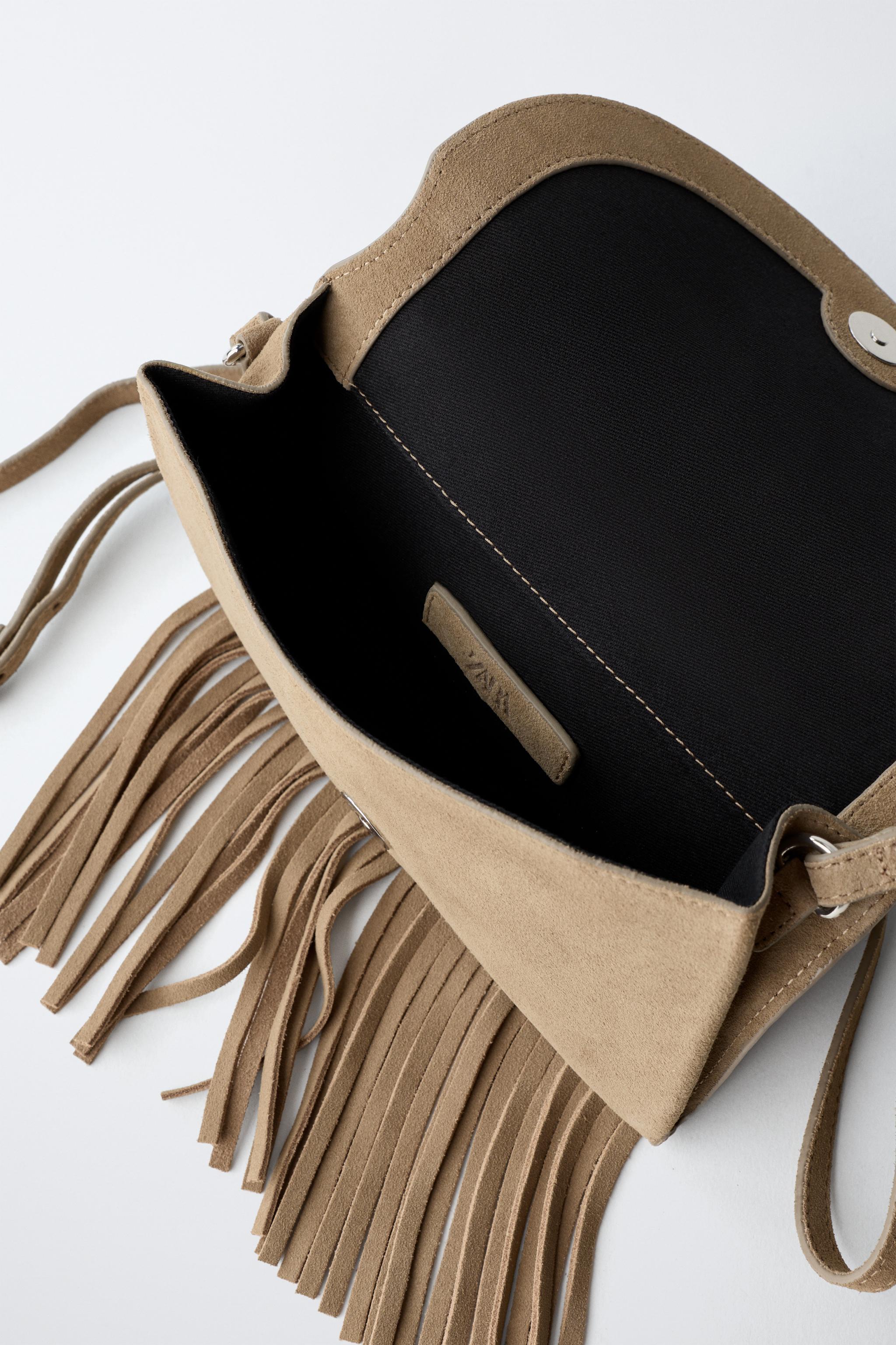 FRINGED LEATHER BAG