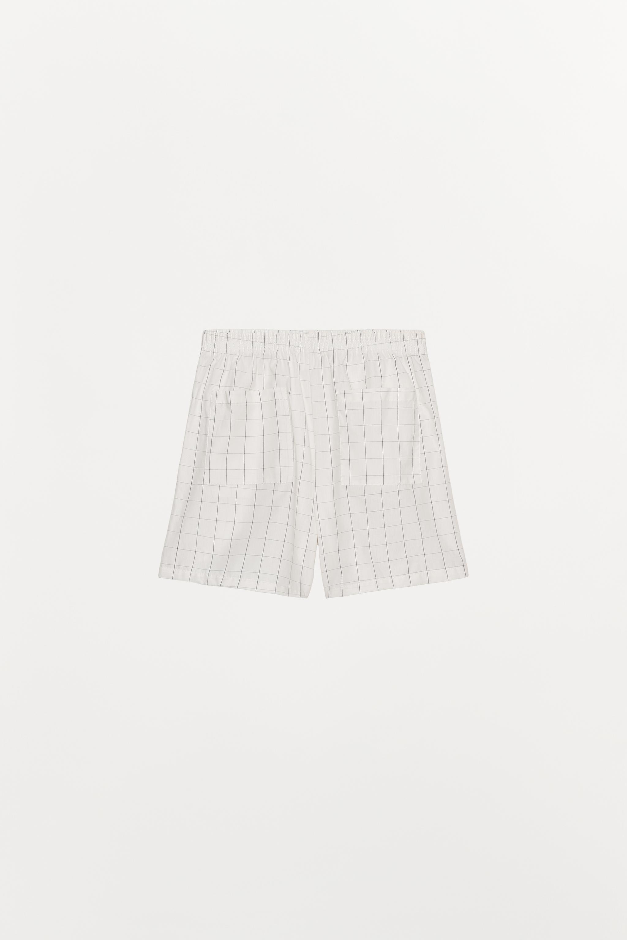 CHECKED COTTON SHORTS