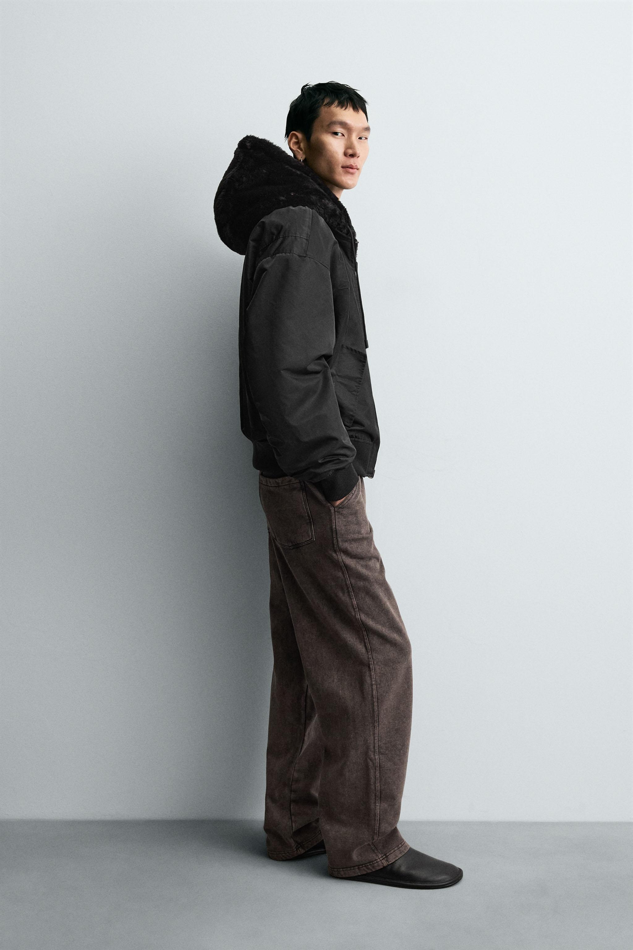 REVERSIBLE FAUX FUR BOMBER JACKET