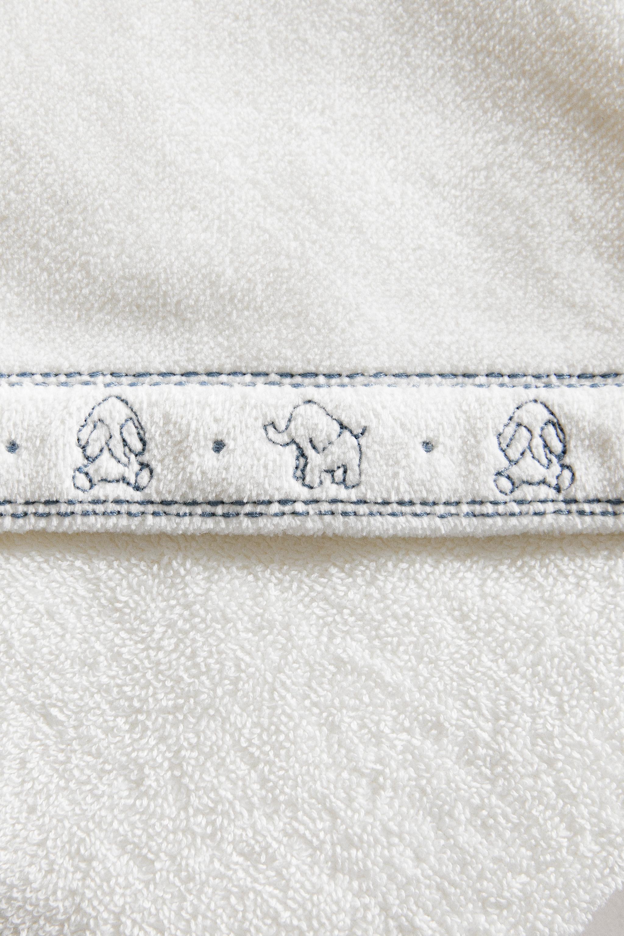 HOODED ELEPHANT BABY BATH TOWEL