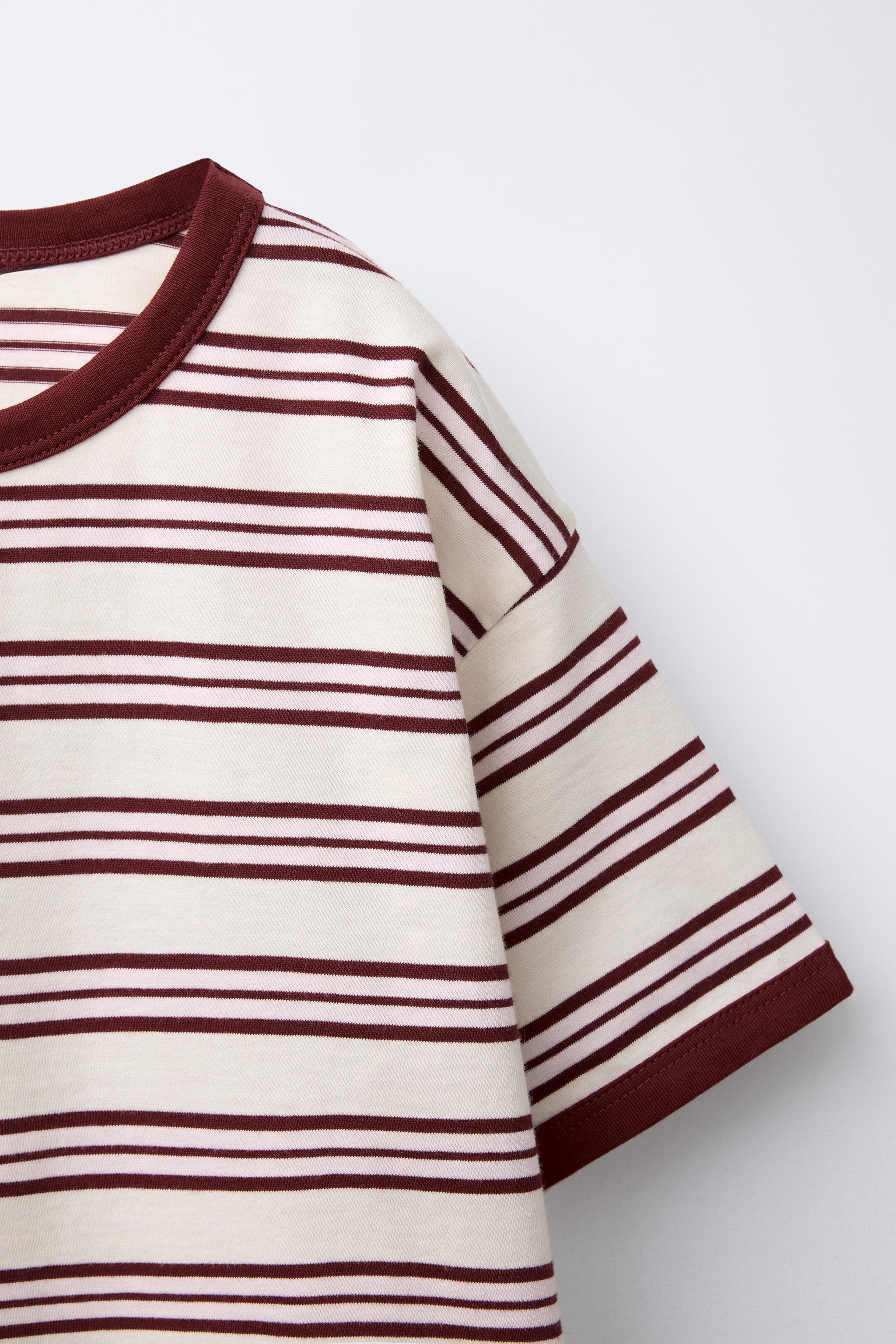 ZARA TIMELESS - STRIPED T-SHIRT WITH CONTRAST TRIM
