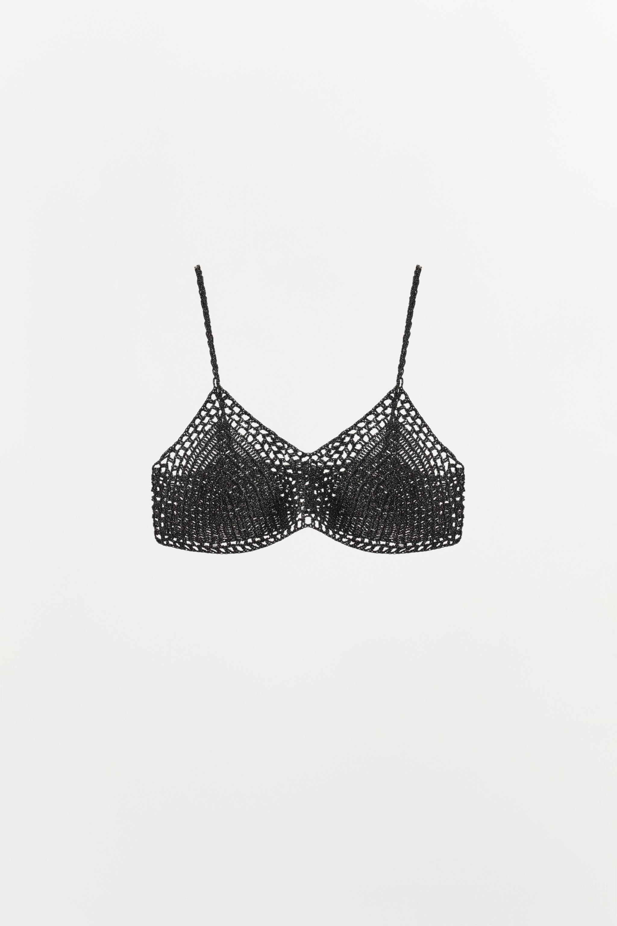 METALLIC THREAD CROCHET BRALETTE