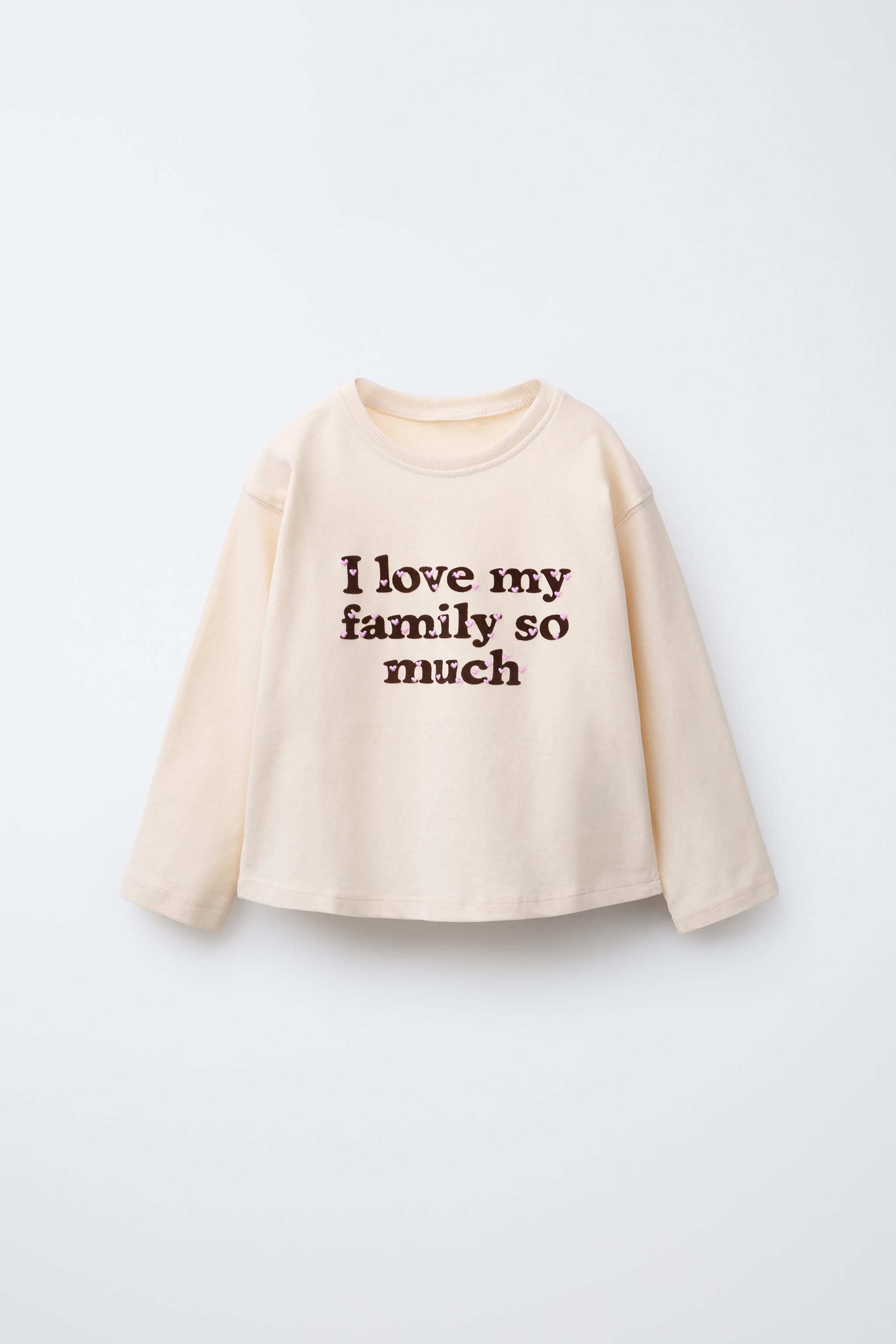 FLOCKED TEXT T-SHIRT