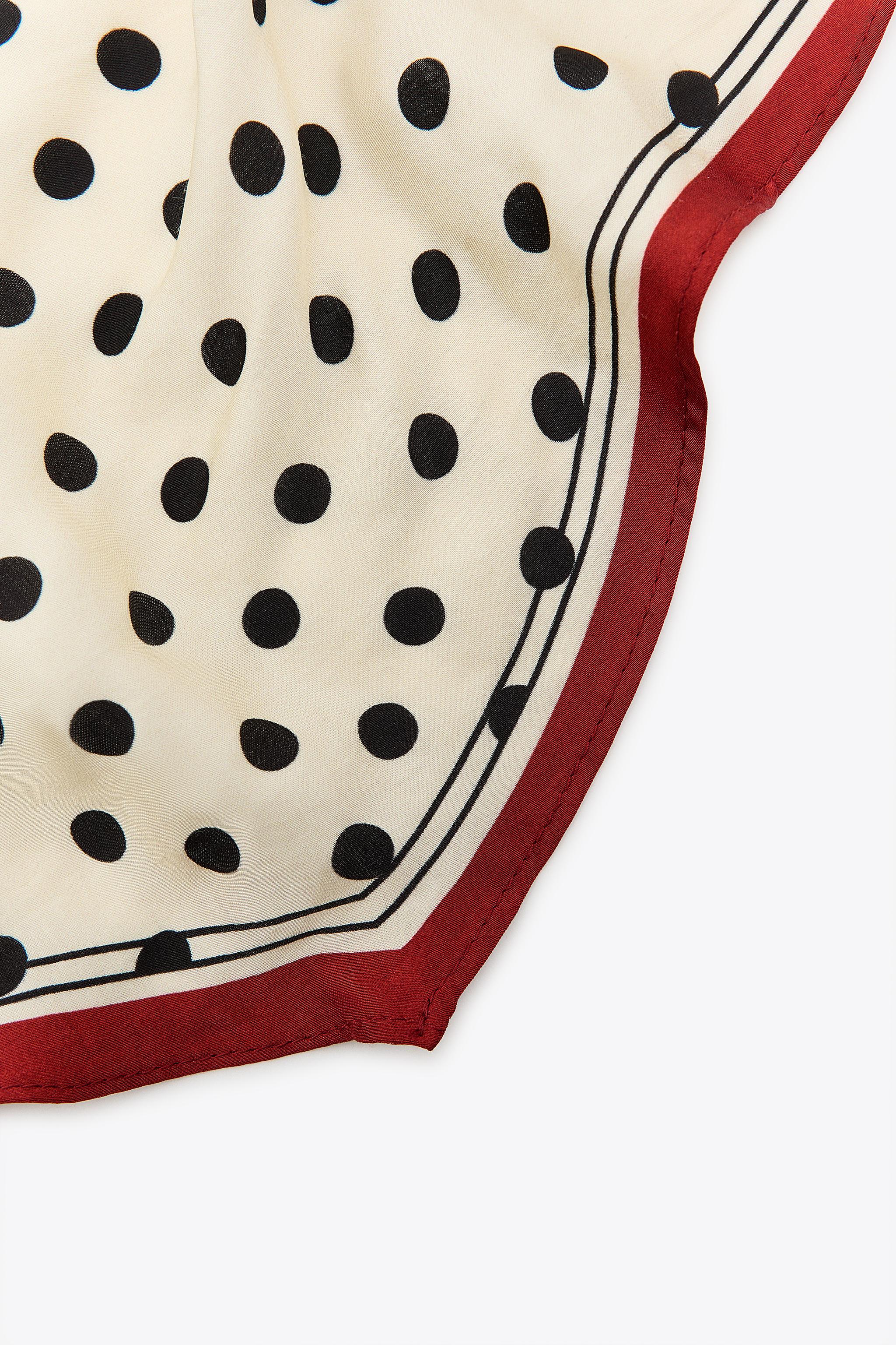 SATIN POLKA DOT MINI BANDANA