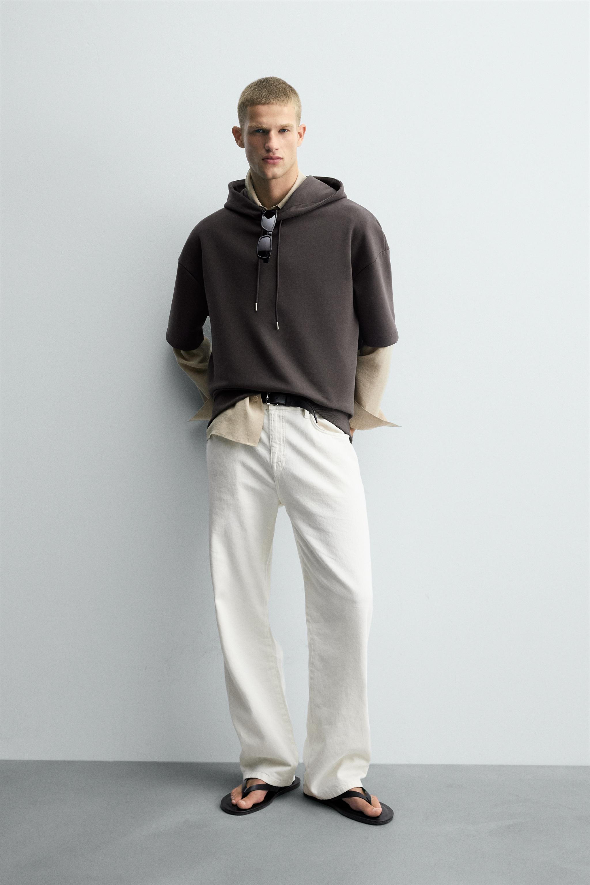 INTERLOCK HOODED SWEATSHIRT WITH LABEL