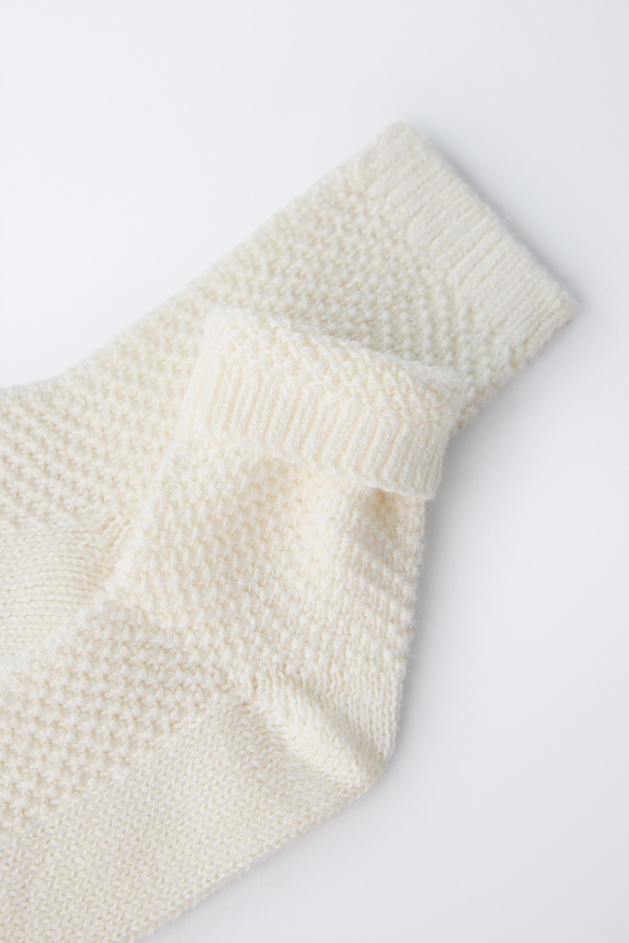 COTTON SILK KNIT SOCKS