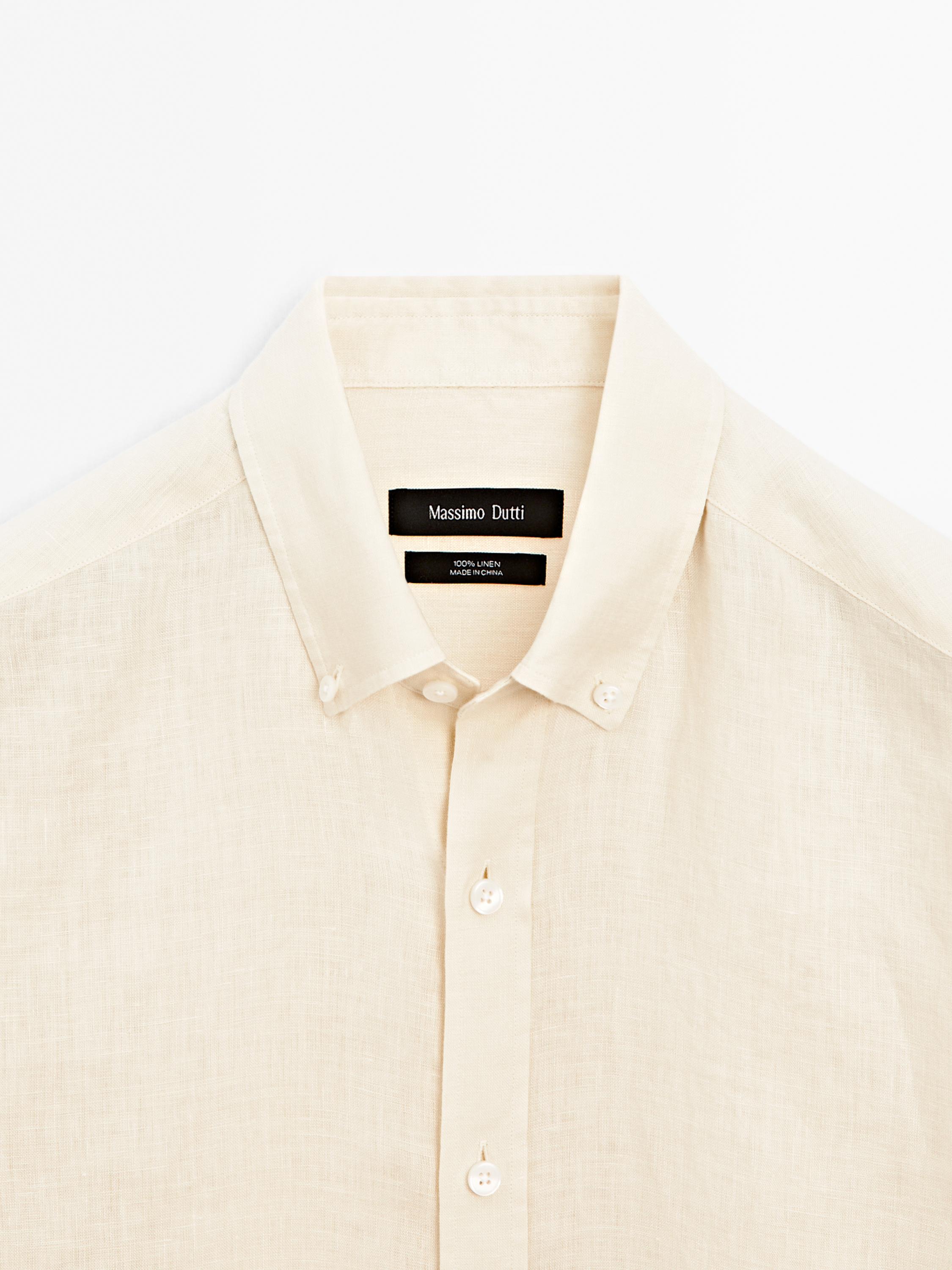 100% linen regular fit shirt