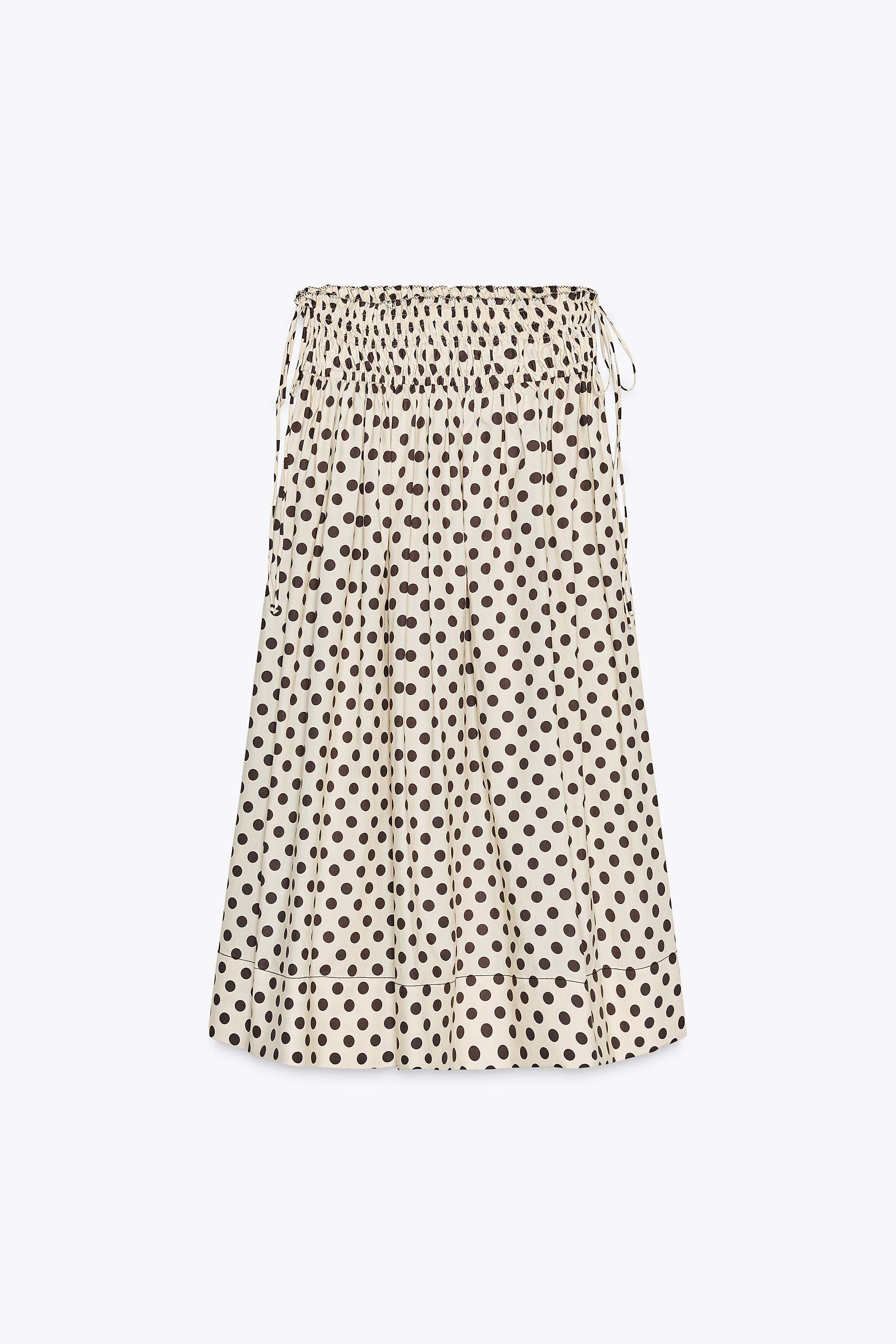 ZW COLLECTION POLKA DOT MIDI SKIRT