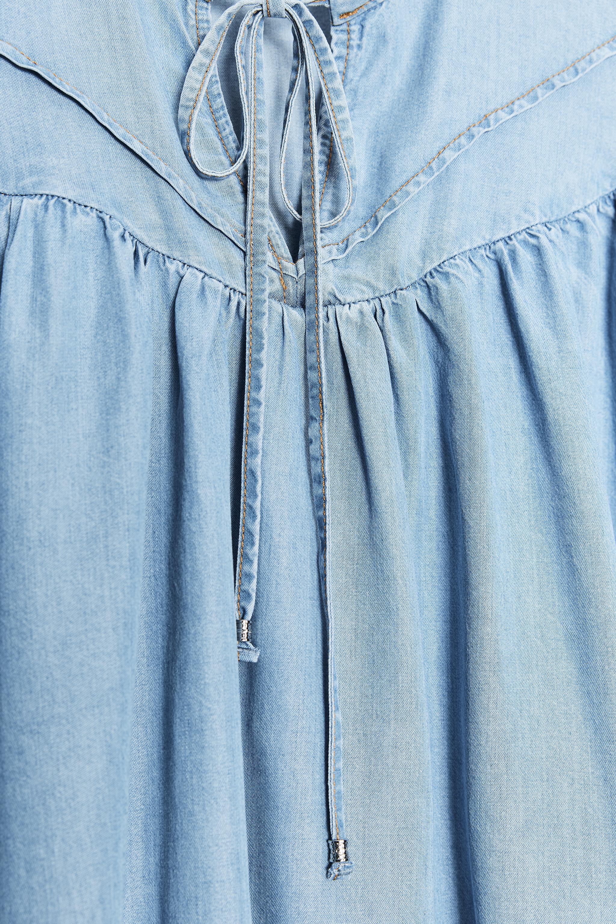 OVERSIZED FLOWY DENIM SHIRT