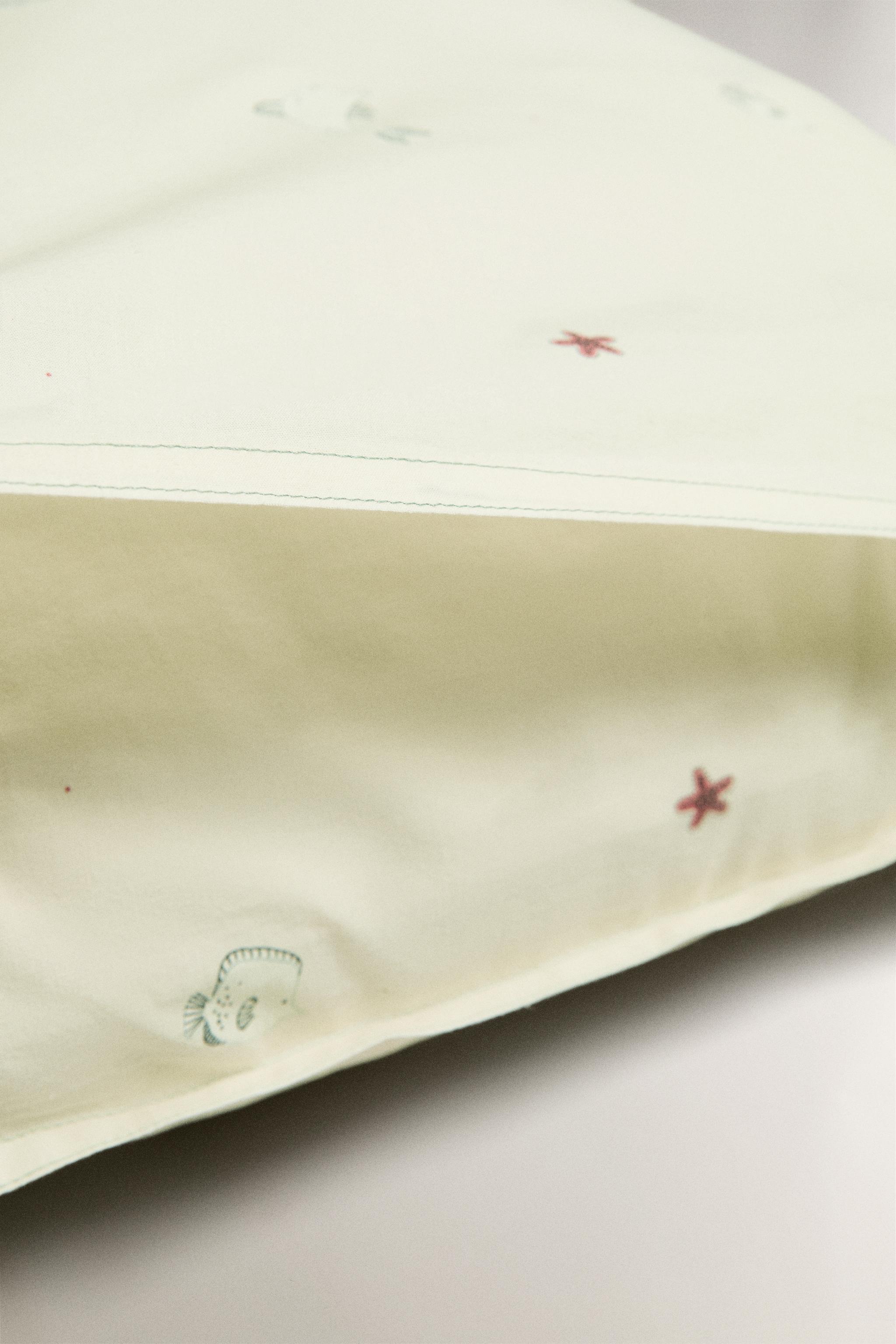 CHILDREN’S SEA PRINT PILLOWCASE