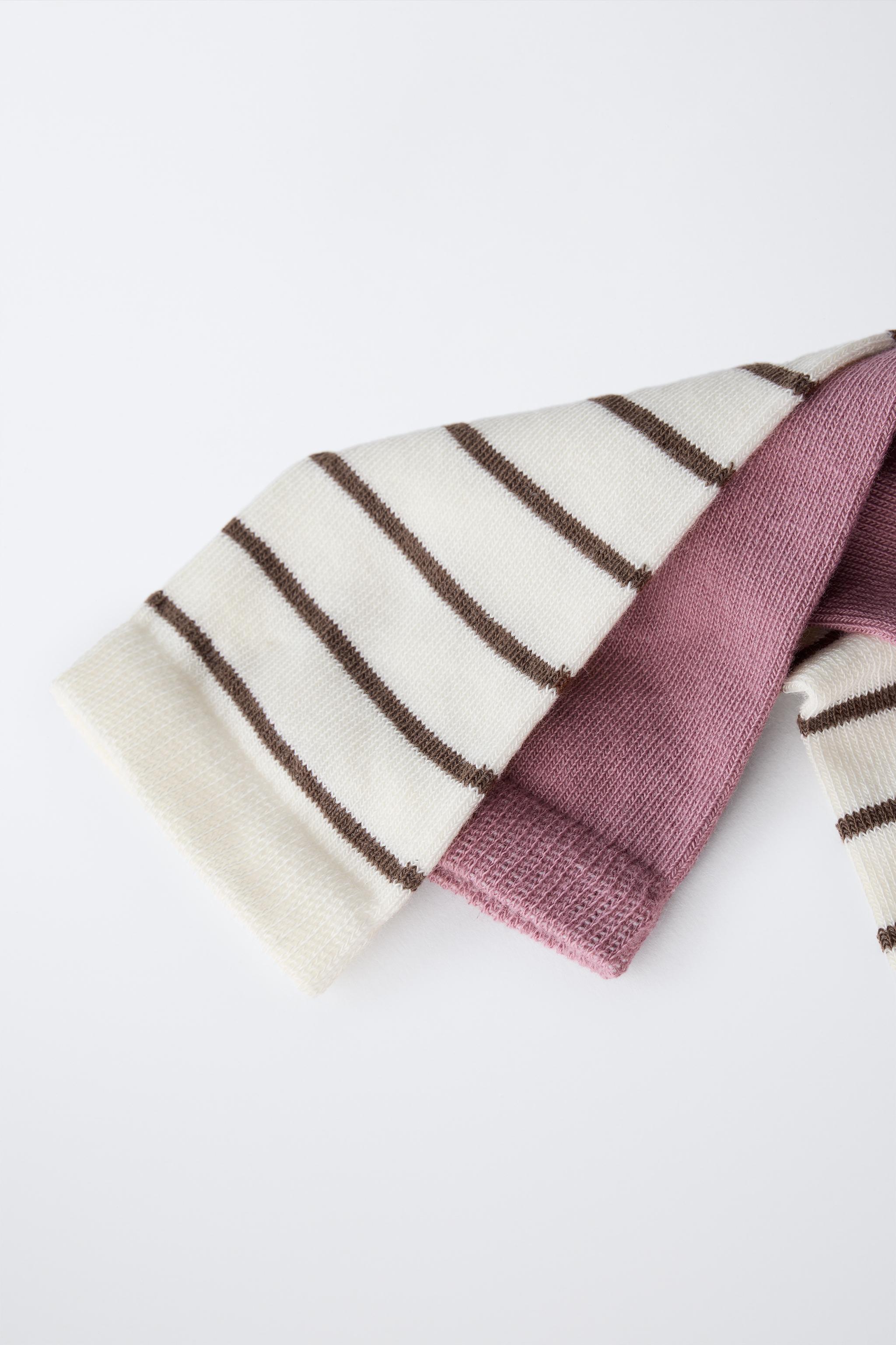 FIVE-PACK OF STRIPED KNEE SOCKS