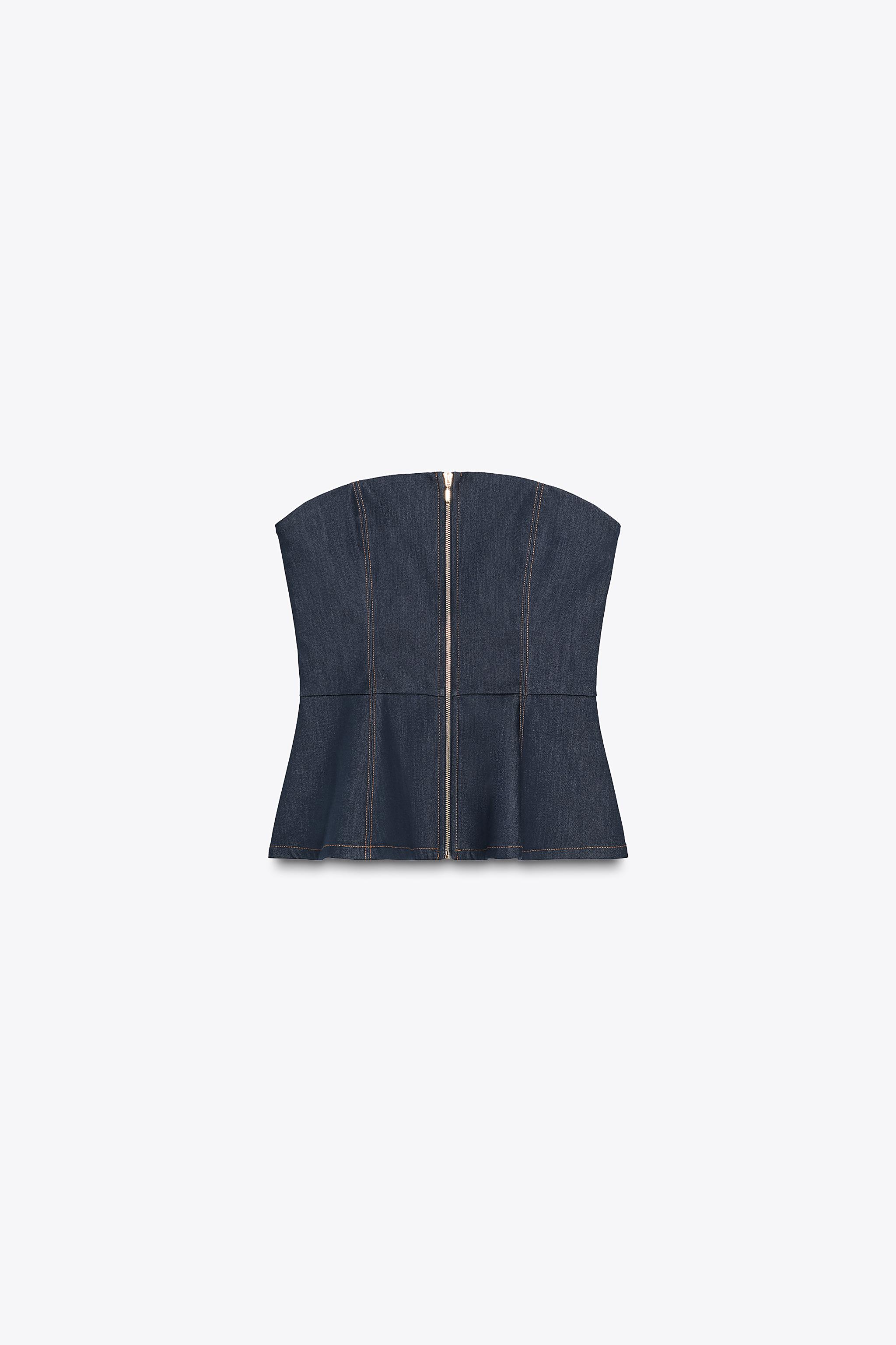 Z1975 DENIM BUSTIER TOP