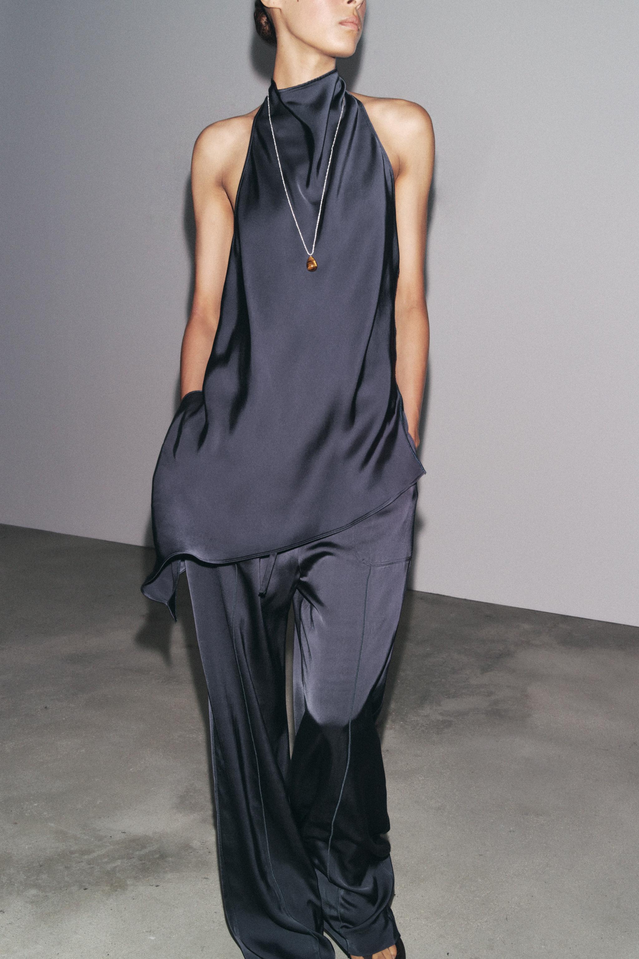 ZW COLLECTION SATIN HALTER TOP