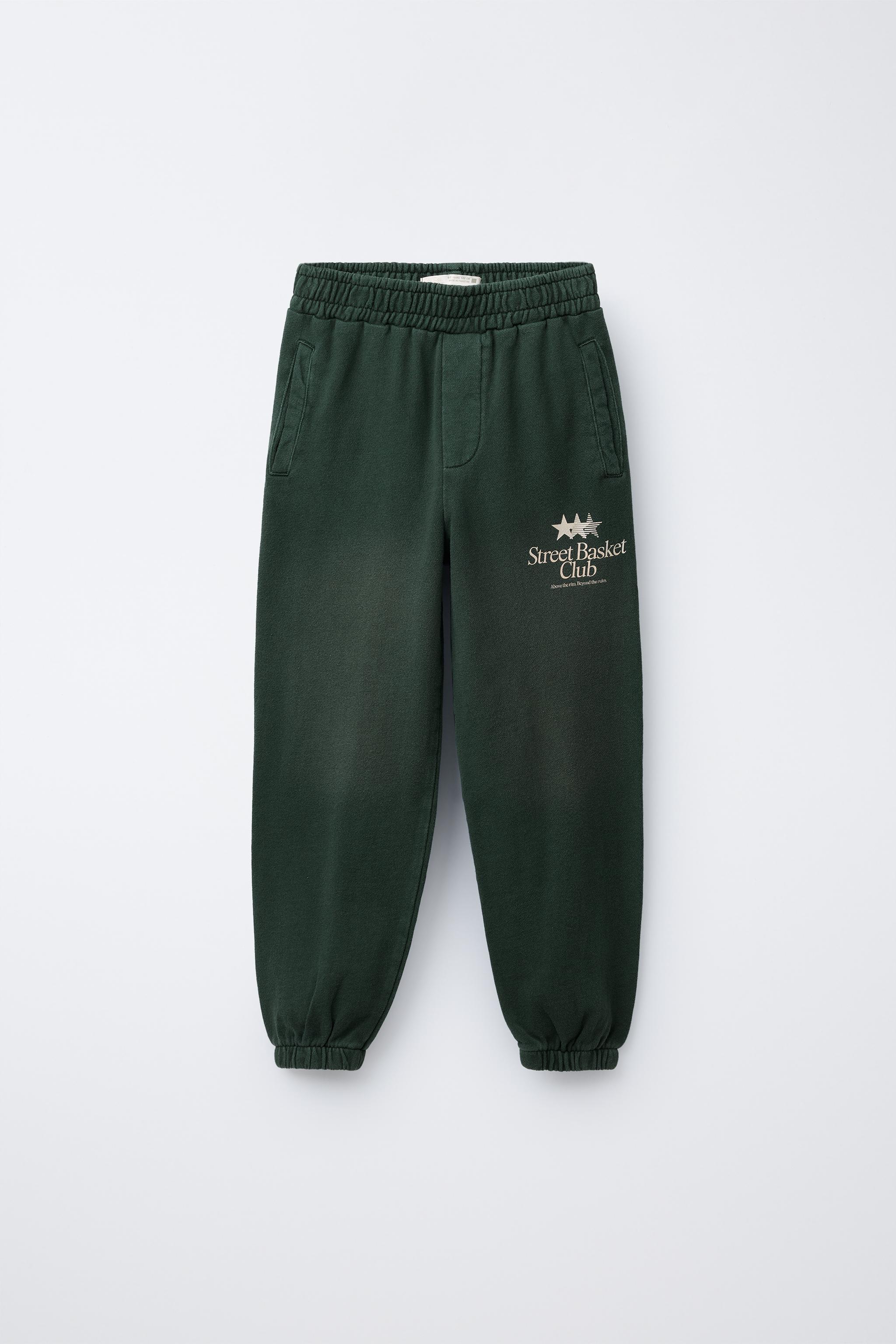 WASHED EFFECT TEXT T-SHIRT AND JOGGER PANTS SET