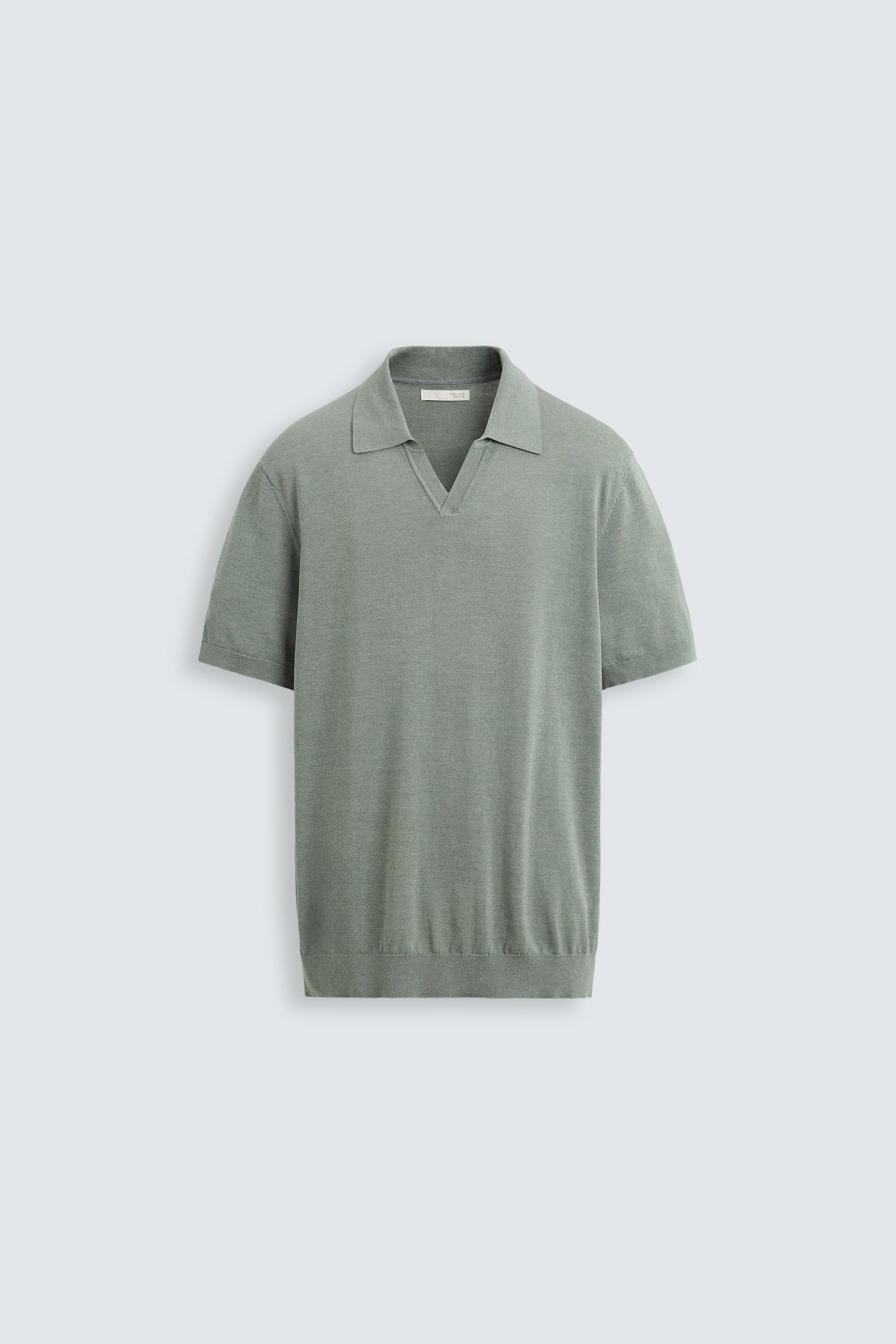 COTTON-SILK KNIT POLO SHIRT