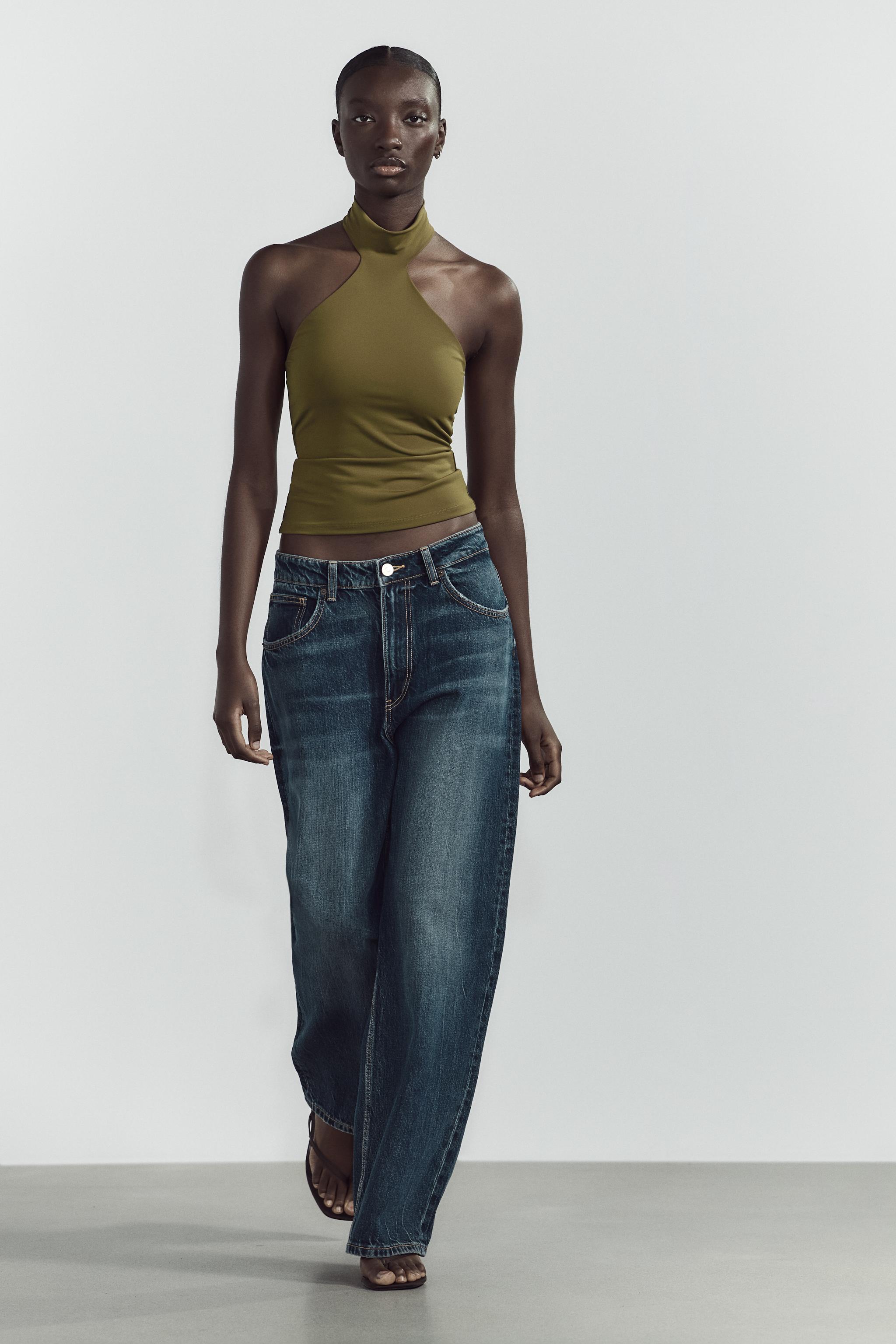 POLYAMIDE HALTER TOP