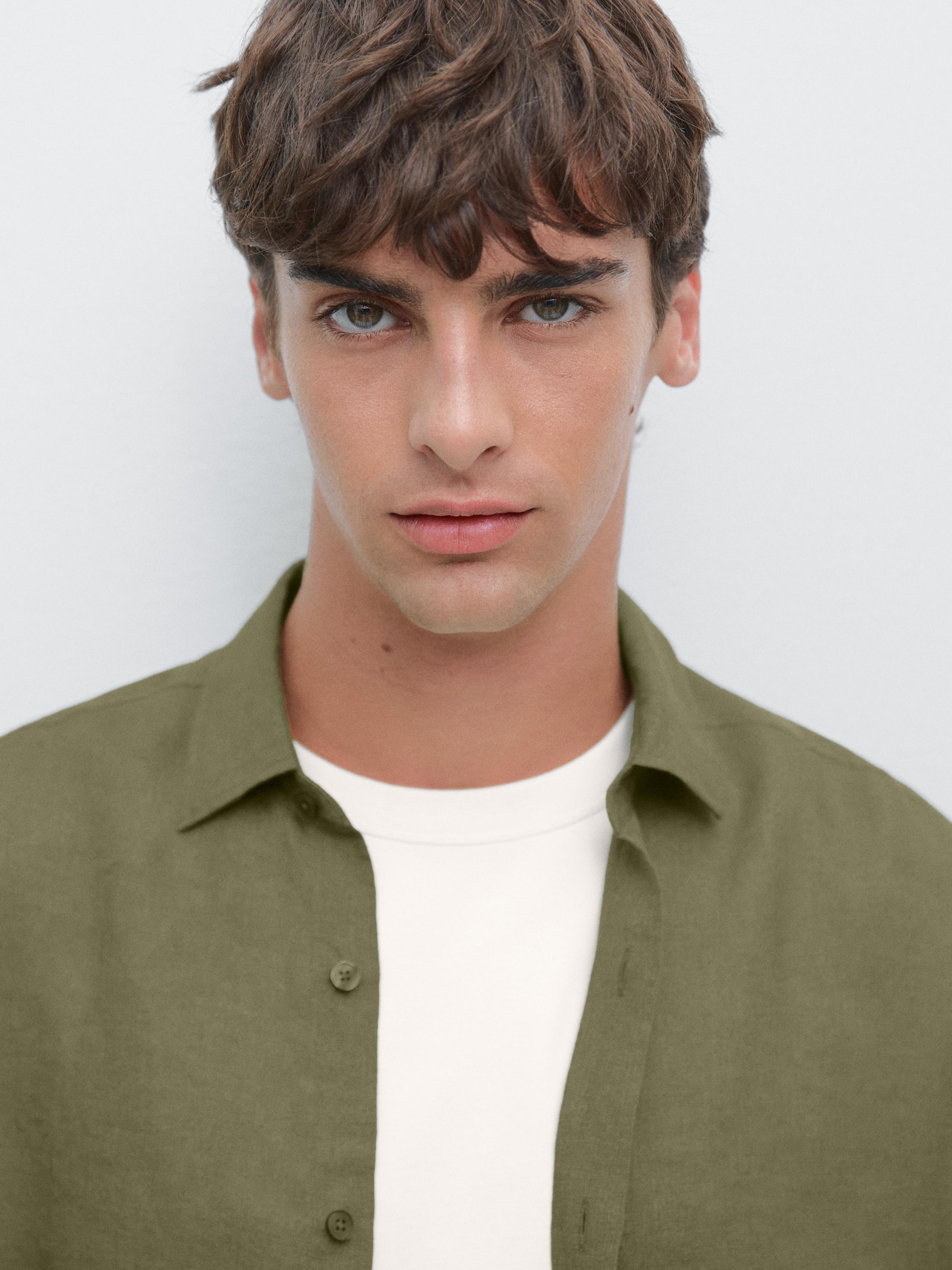 100% linen regular fit shirt