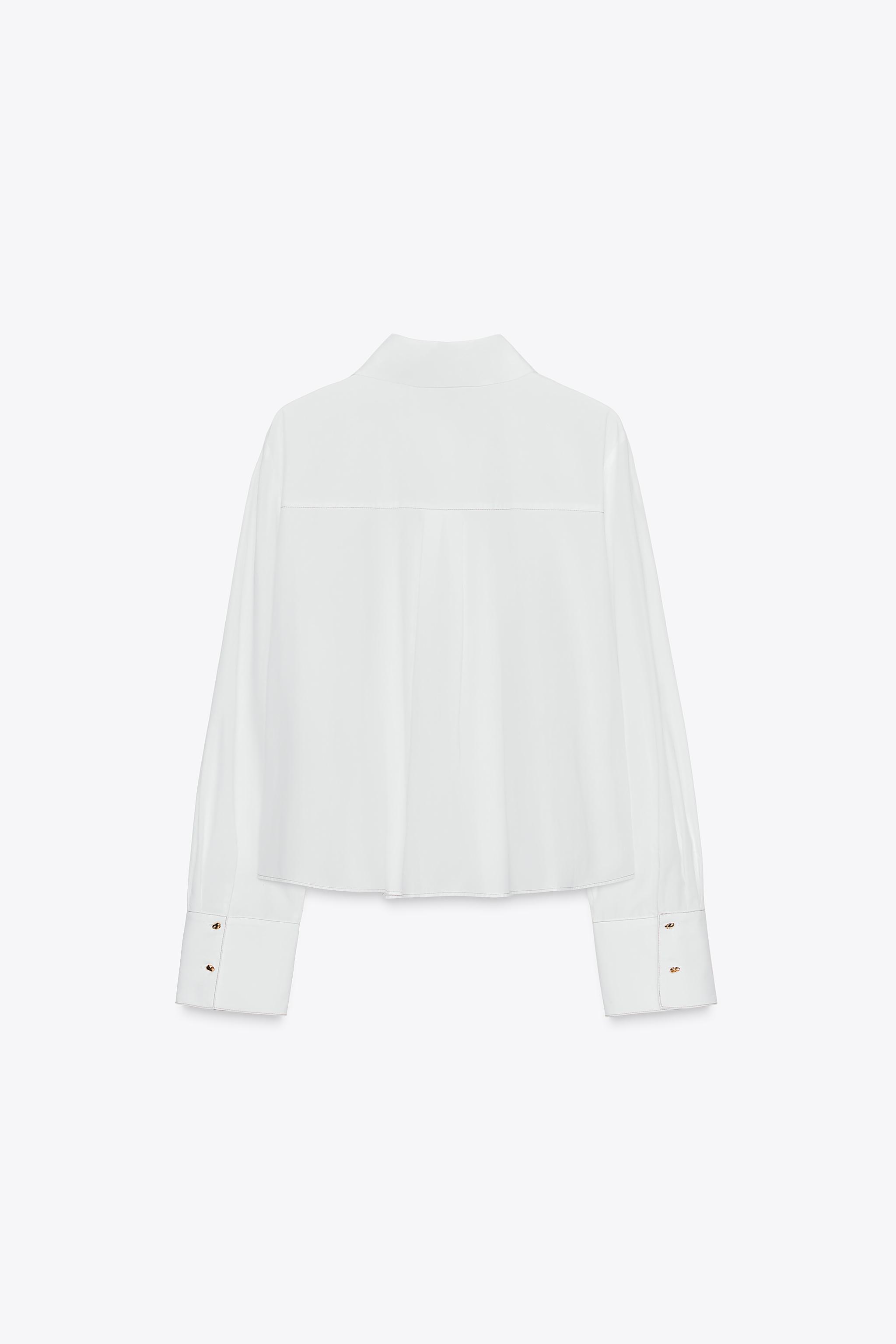 POPLIN TOPSTITCH SHIRT