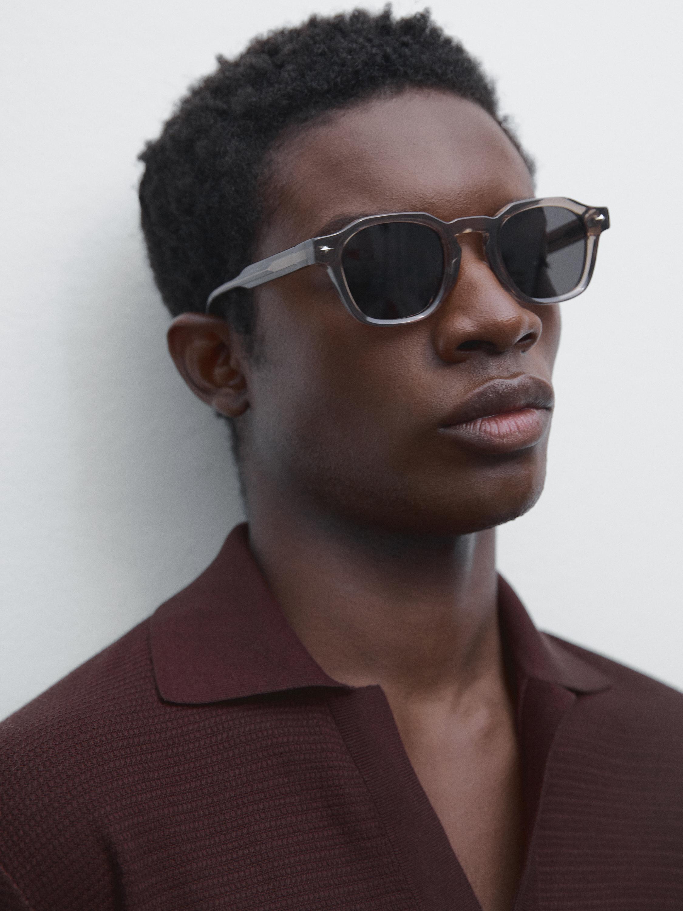 Knit V-neck polo shirt