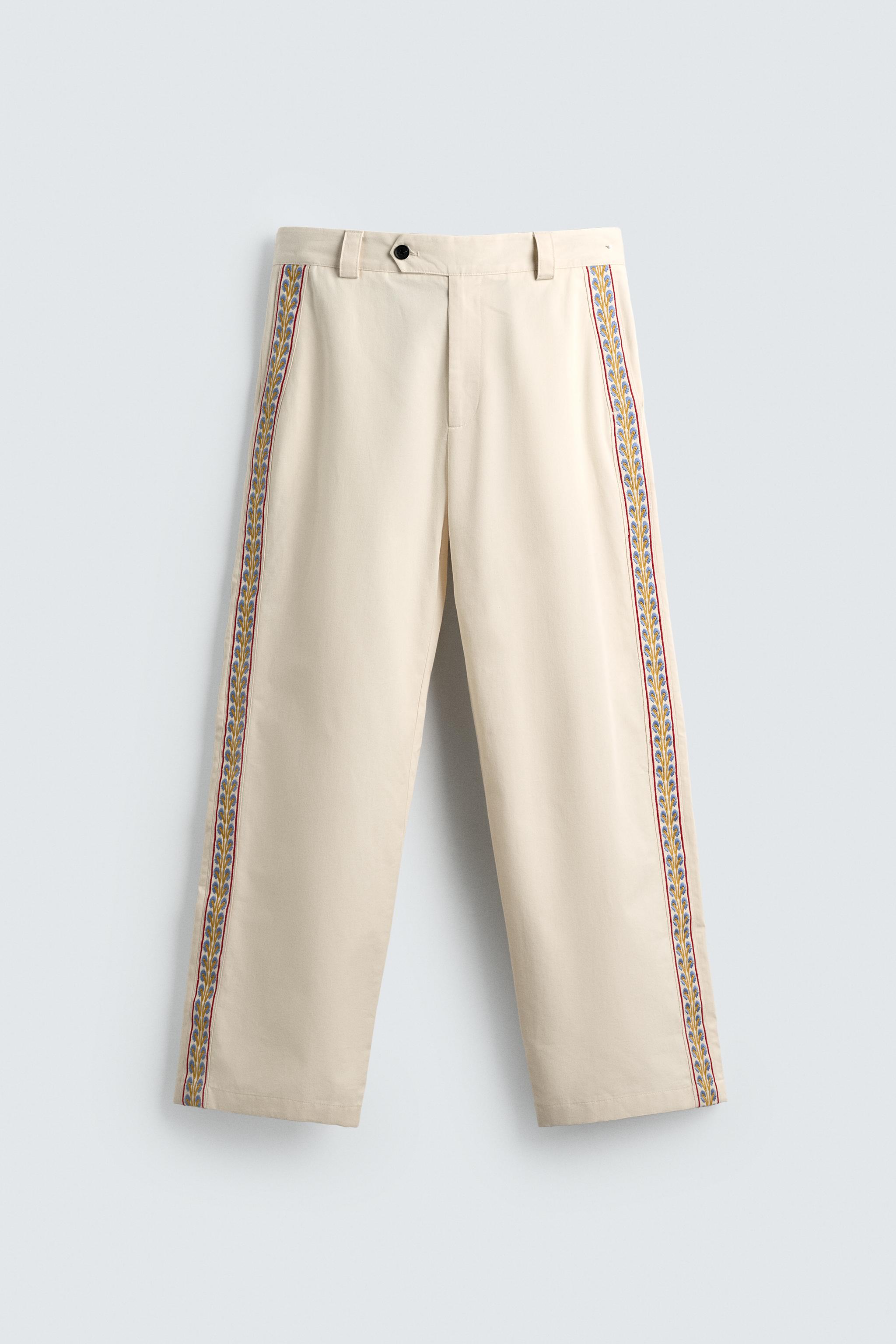 EMBROIDERED BAND PANTS