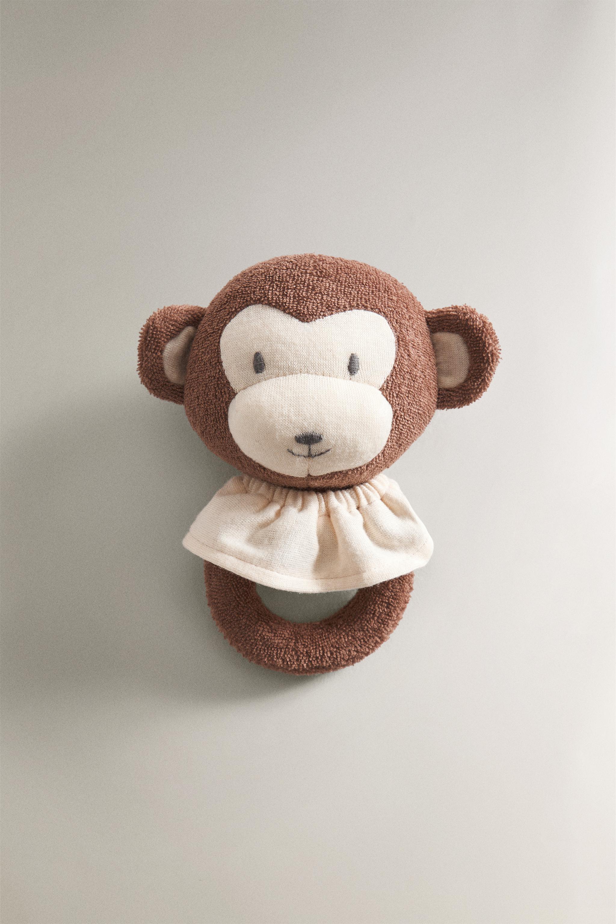 CHILDREN'S MONKEY PLUSH TOY RATTLE