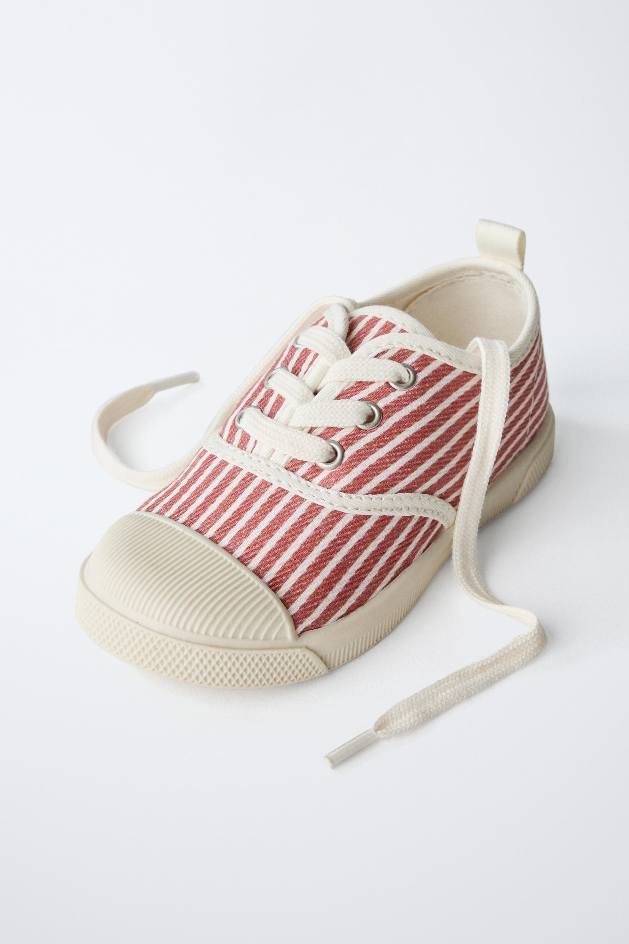 STRIPED COTTON SNEAKERS
