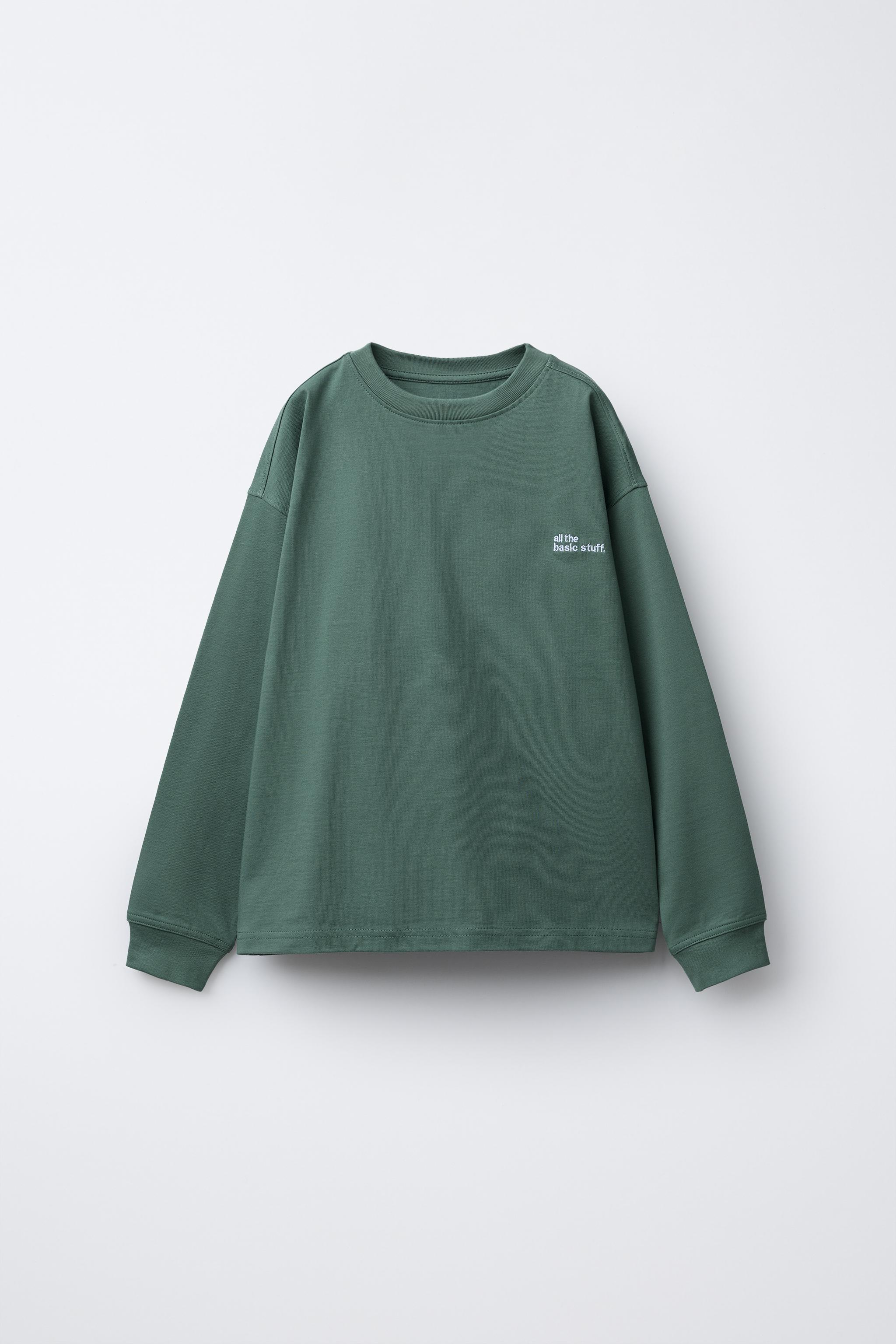 HEAVY WEIGHT EMBROIDERED TEXT T-SHIRT