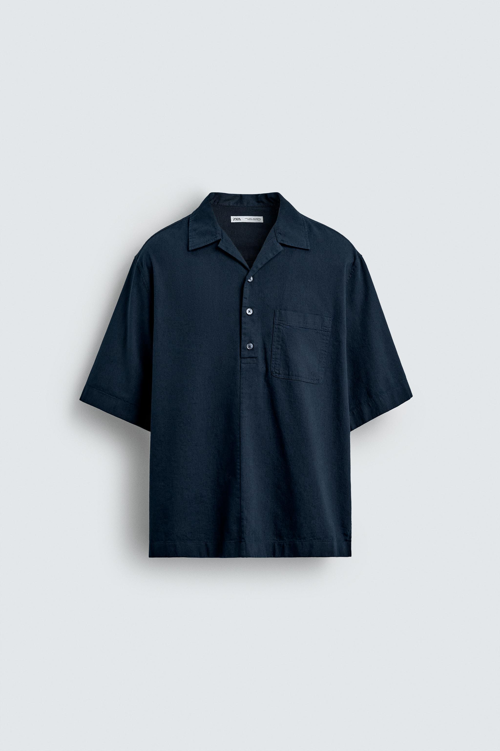 COTTON-LINEN POLO SHIRT