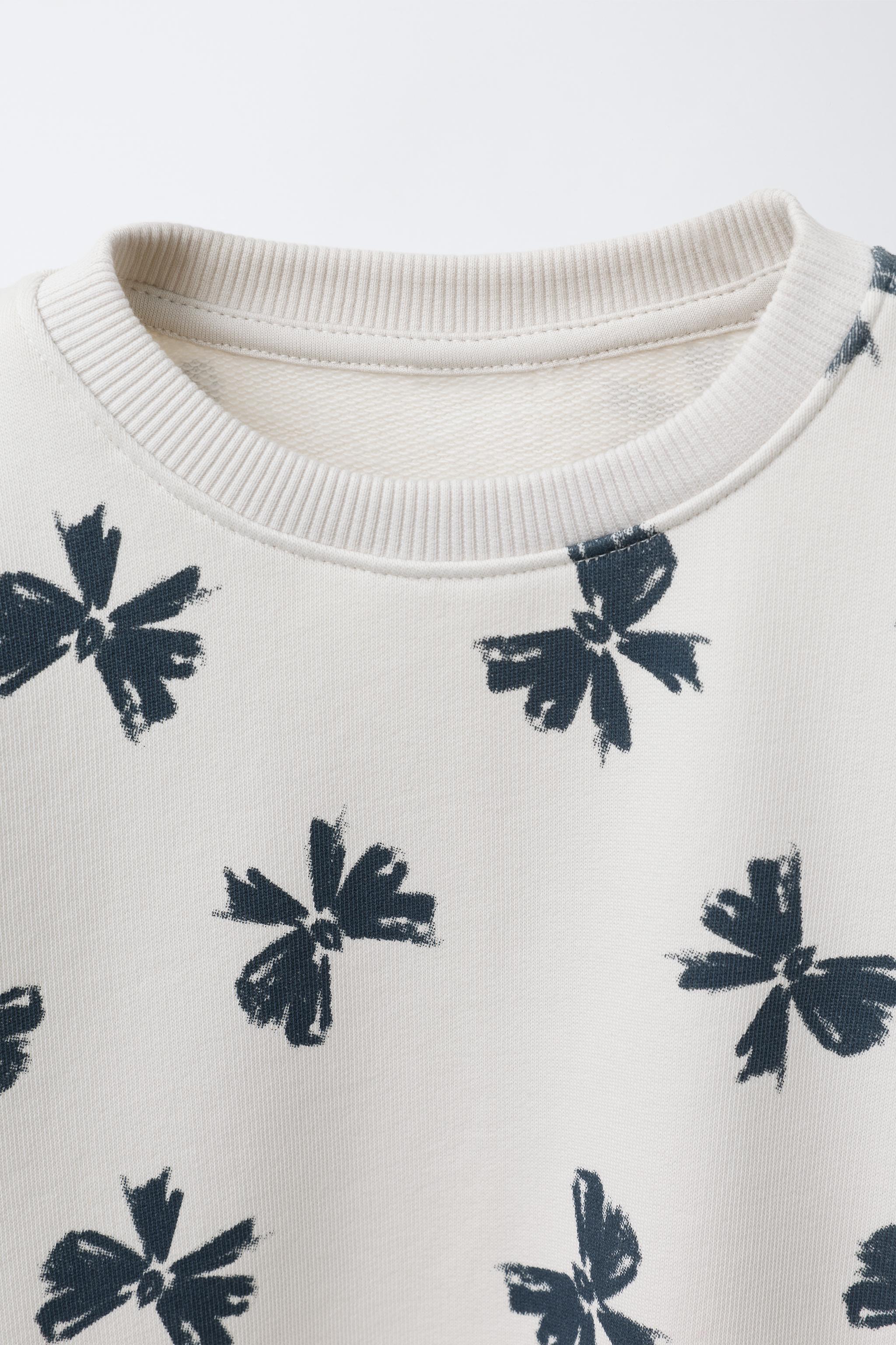 PRINTED RIB SWEATSHIRT AND LEGGING JOGGING SET